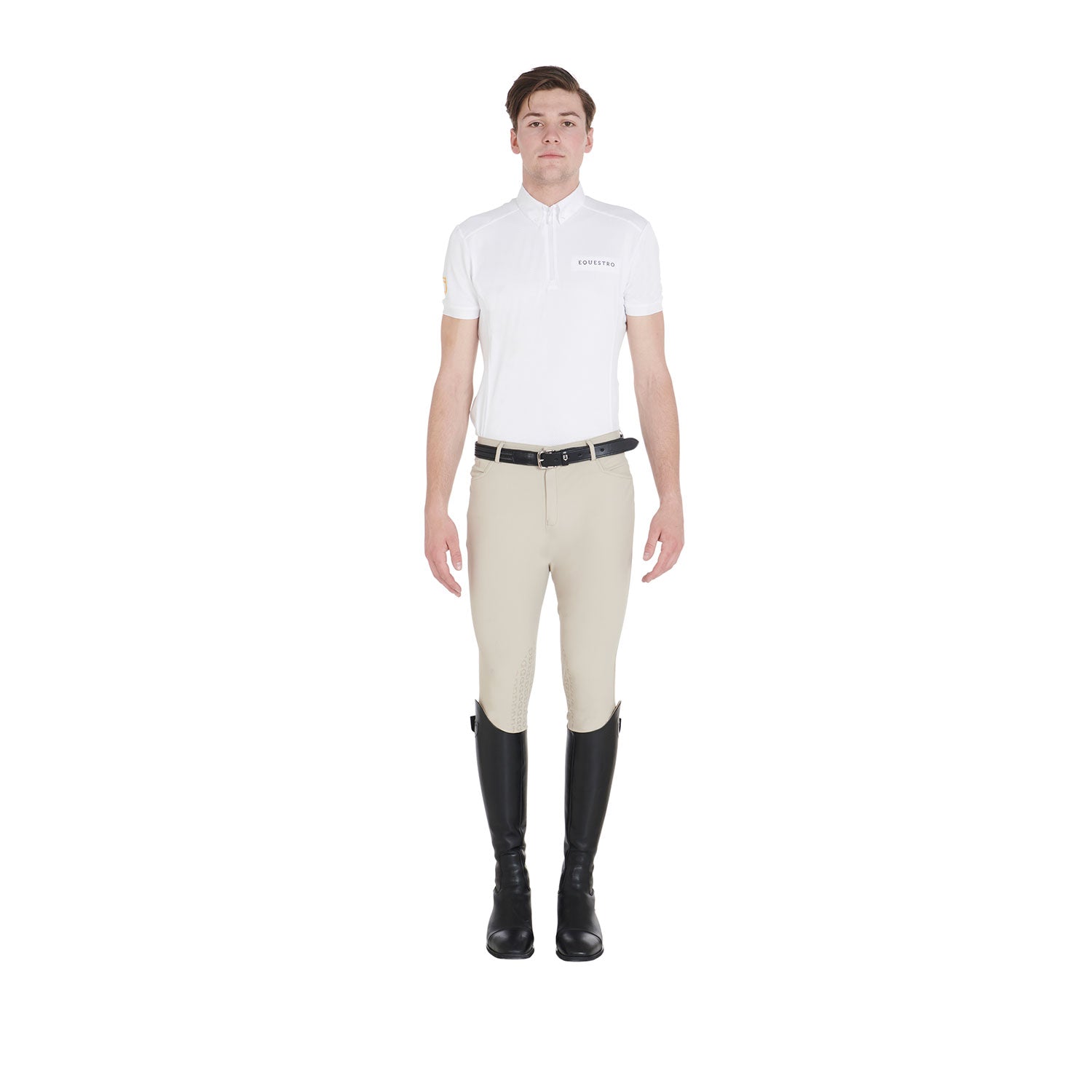 Equestro Pantaloni Uomo Estivi Slim Fit in Tessuto Tecnico Bielastico