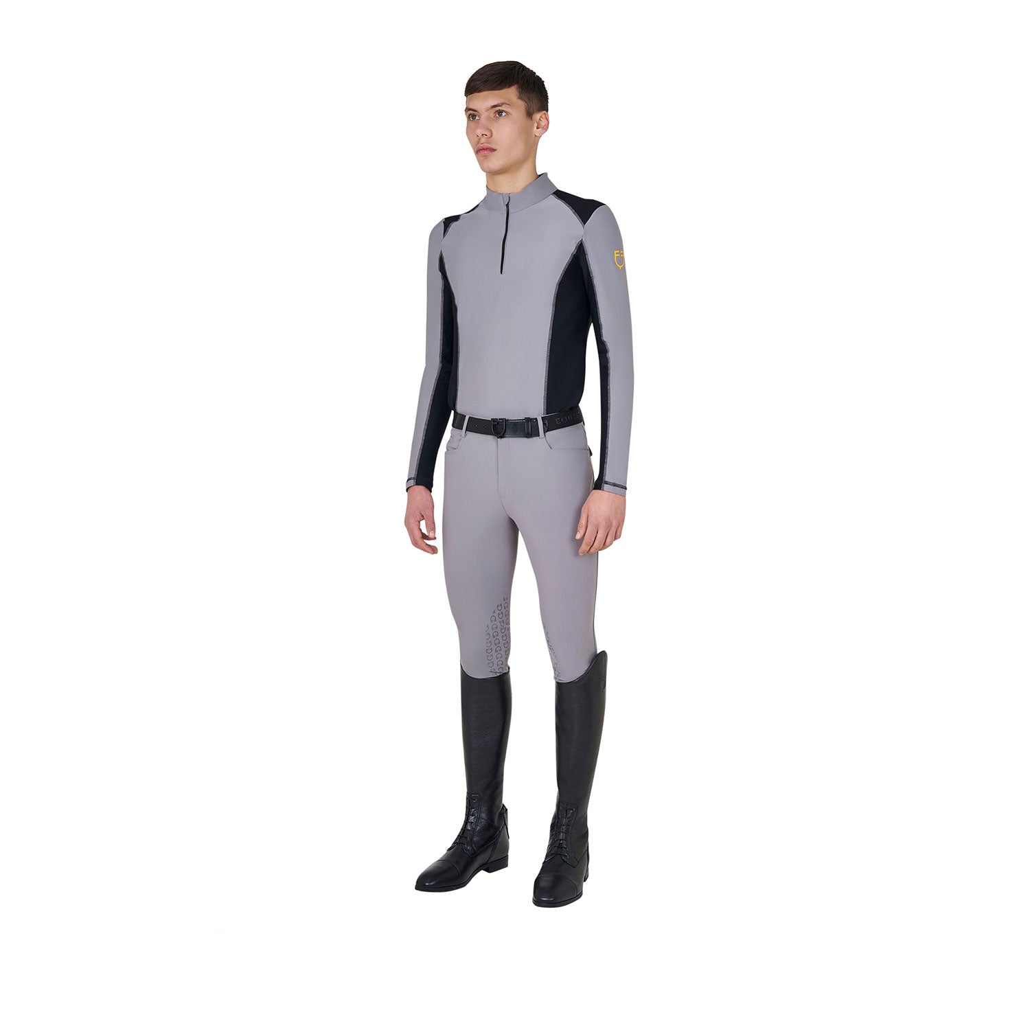 Equestro Pantaloni Uomo Estivi Slim Fit in Tessuto Tecnico Bielastico