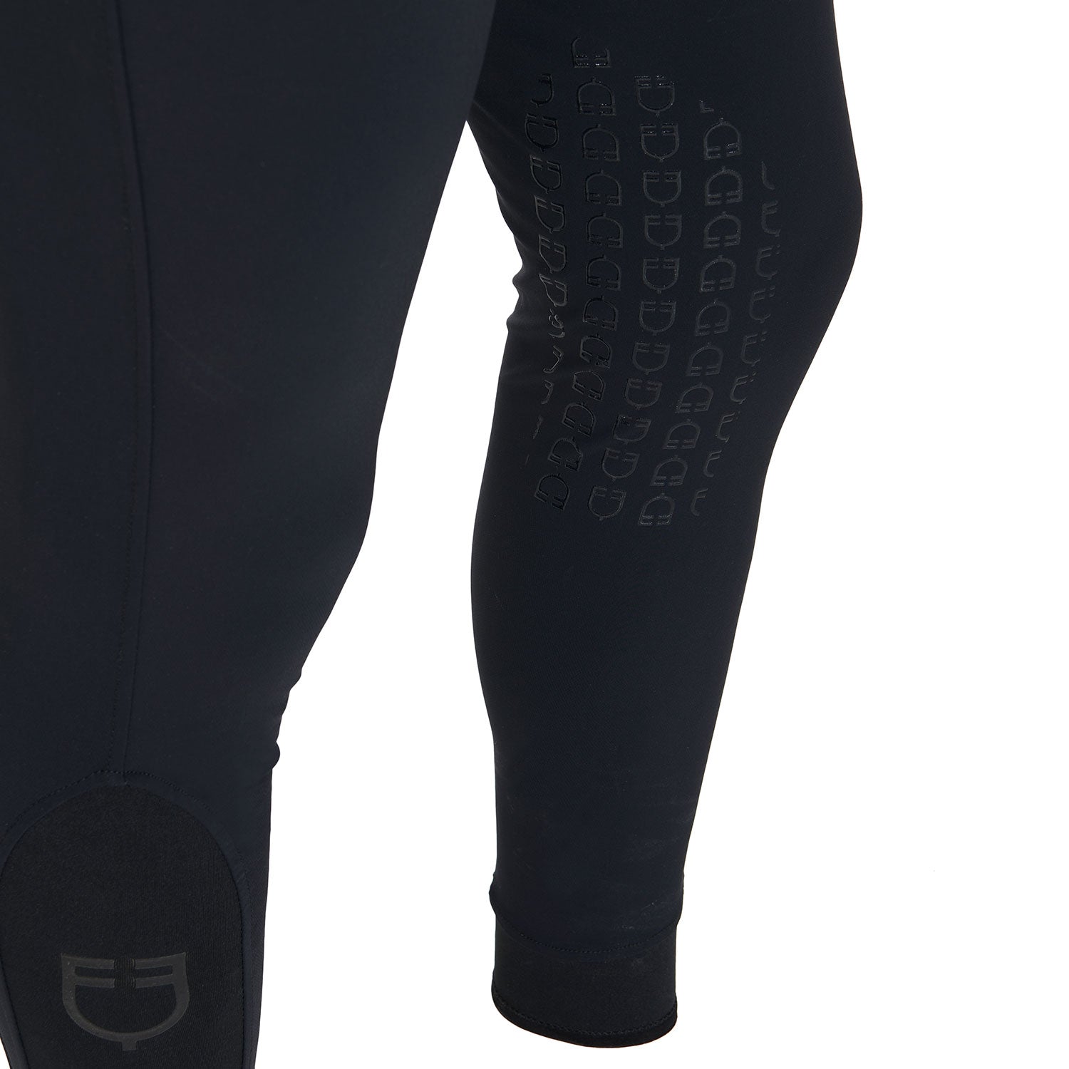 Pantaloni Uomo equitazione estivi slim in tessuto tecnico e grip al ginocchio