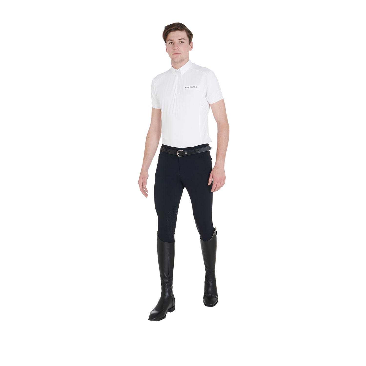 Equestro Pantaloni Uomo Estivi Slim Fit in Tessuto Tecnico Bielastico