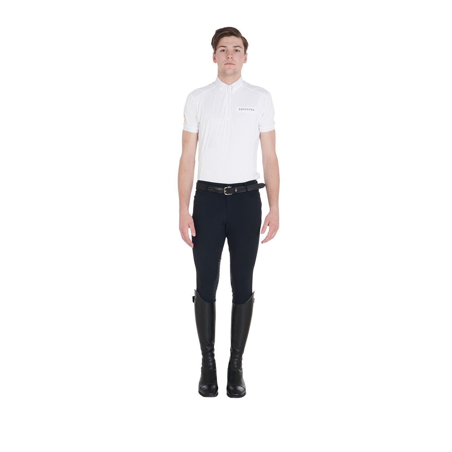 Equestro Pantaloni Uomo Estivi Slim Fit in Tessuto Tecnico Bielastico