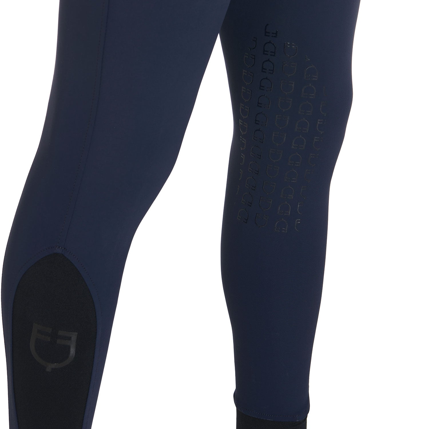 Pantaloni Uomo equitazione estivi slim in tessuto tecnico e grip al ginocchio