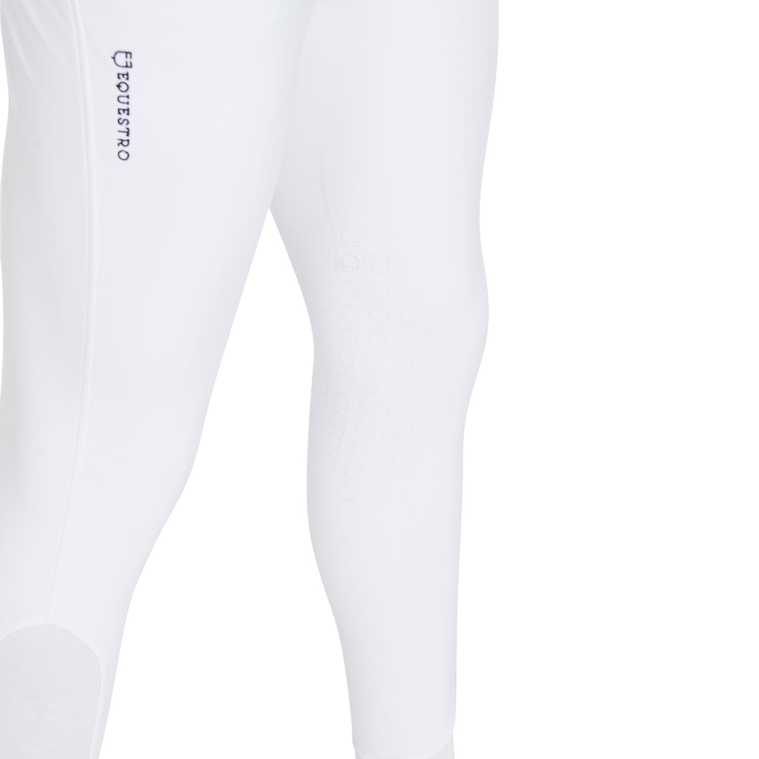 Pantaloni Uomo equitazione estivi slim in tessuto tecnico e grip al ginocchio