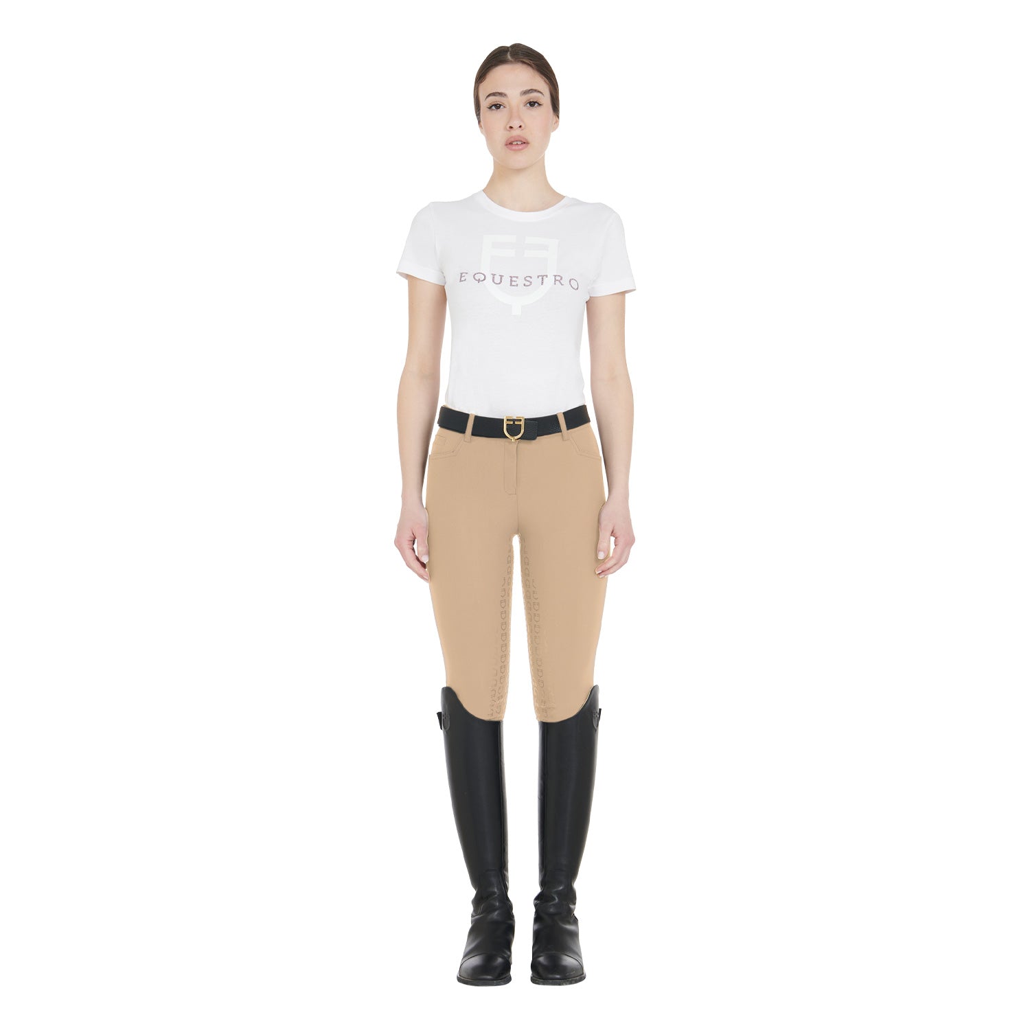 Equestro Pantaloni Donna Slim Fit Full Grip