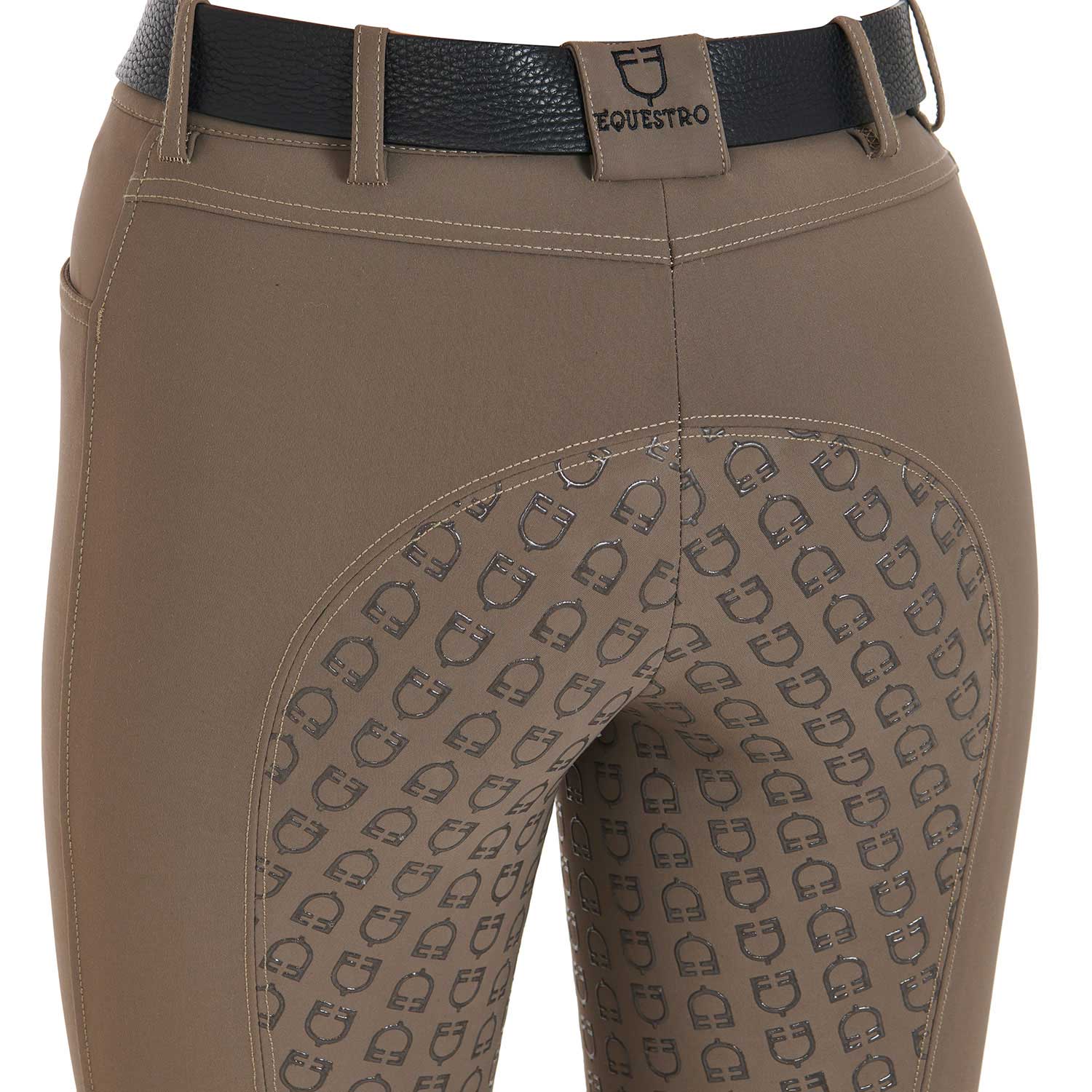 Pantaloni donna slim fit Equestro Aria in tessuto tecnico