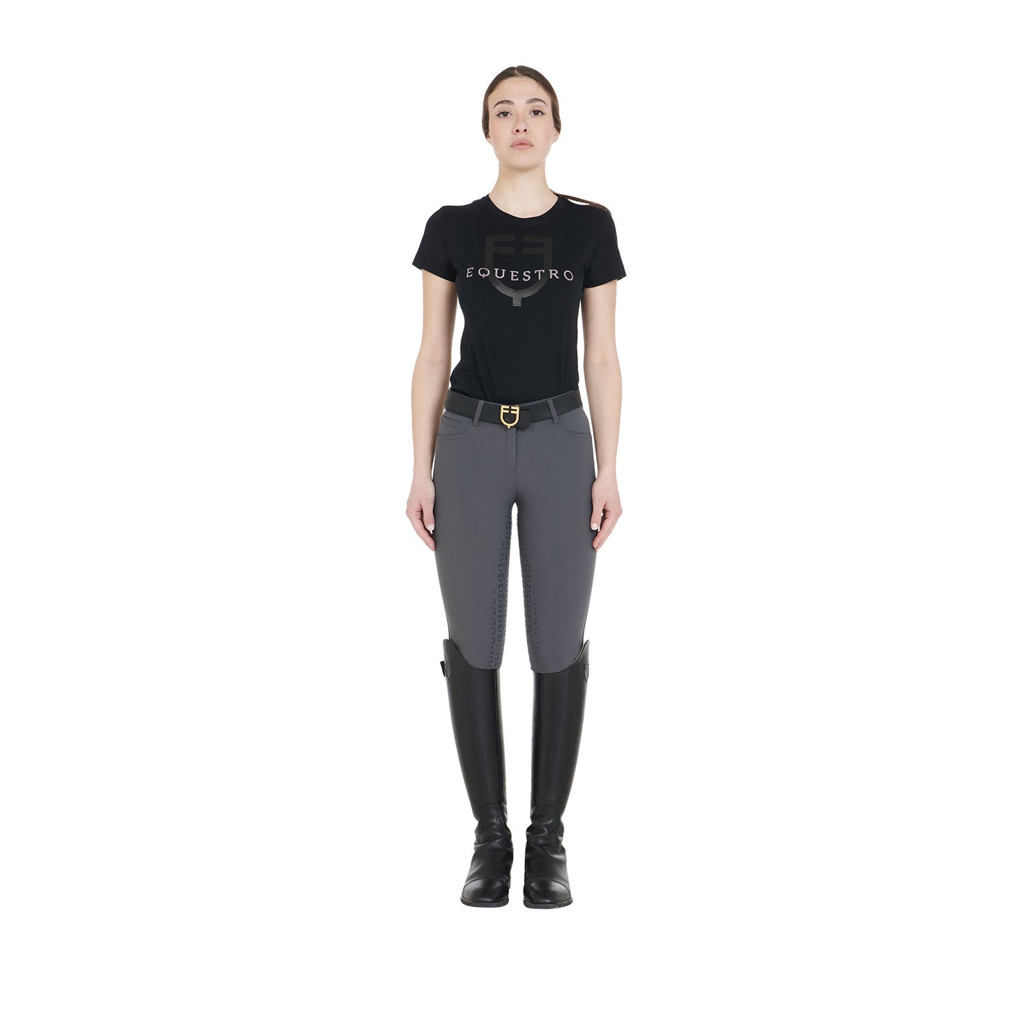 Equestro Pantaloni Donna Slim Fit Full Grip