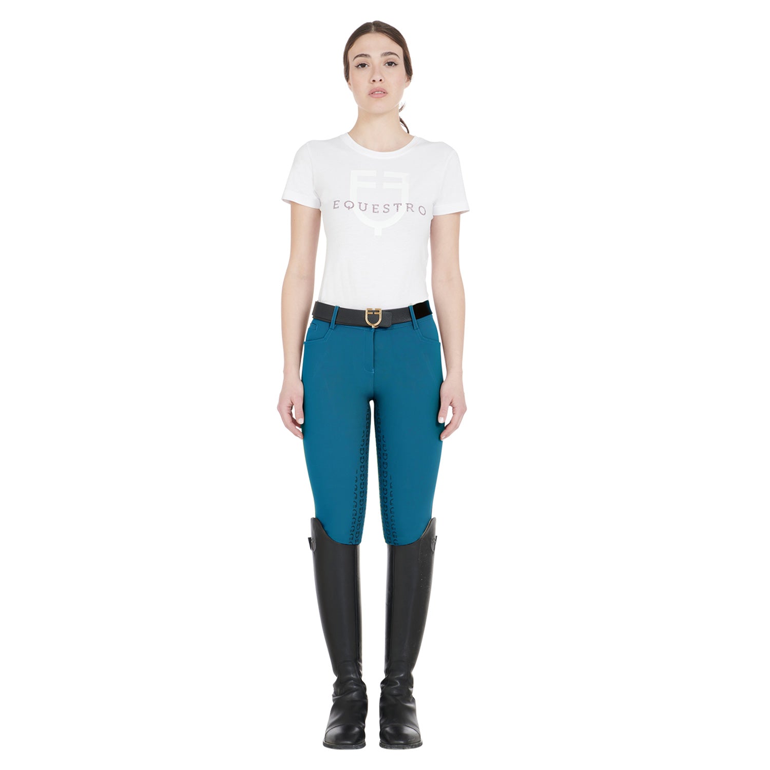 Equestro Pantaloni Donna Slim Fit Full Grip