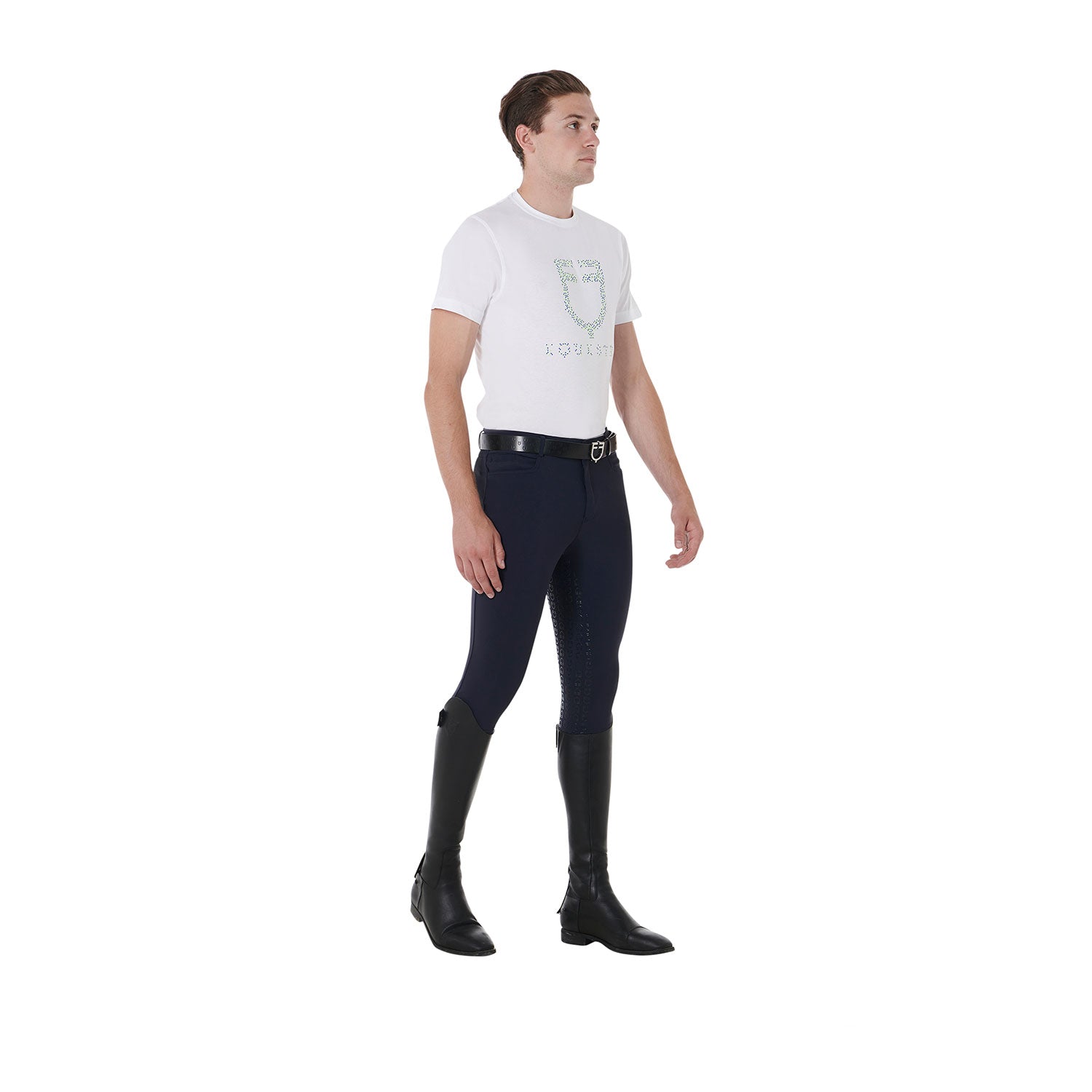 Equestro Pantaloni Uomo Full Grip in Tessuto Tecnico