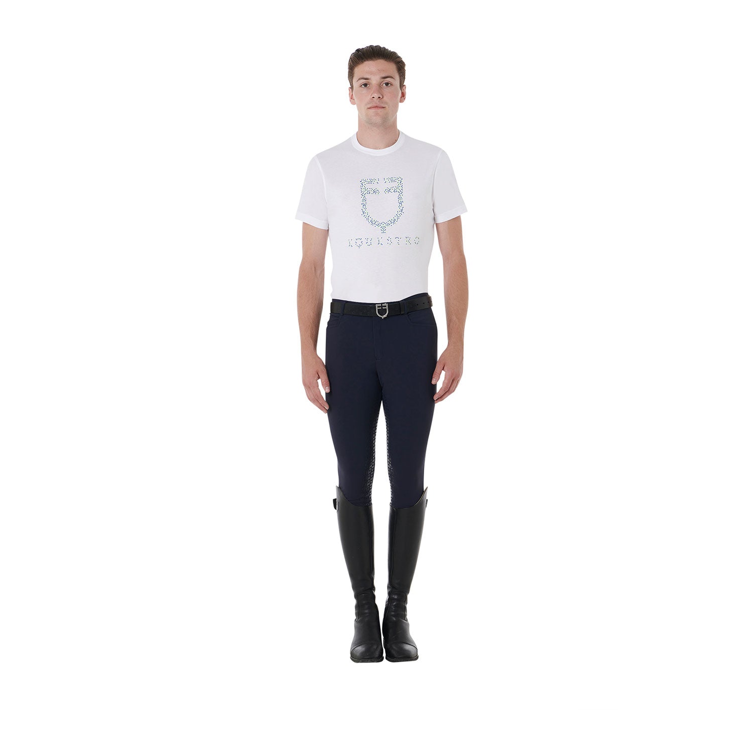 Equestro Pantaloni Uomo Full Grip in Tessuto Tecnico