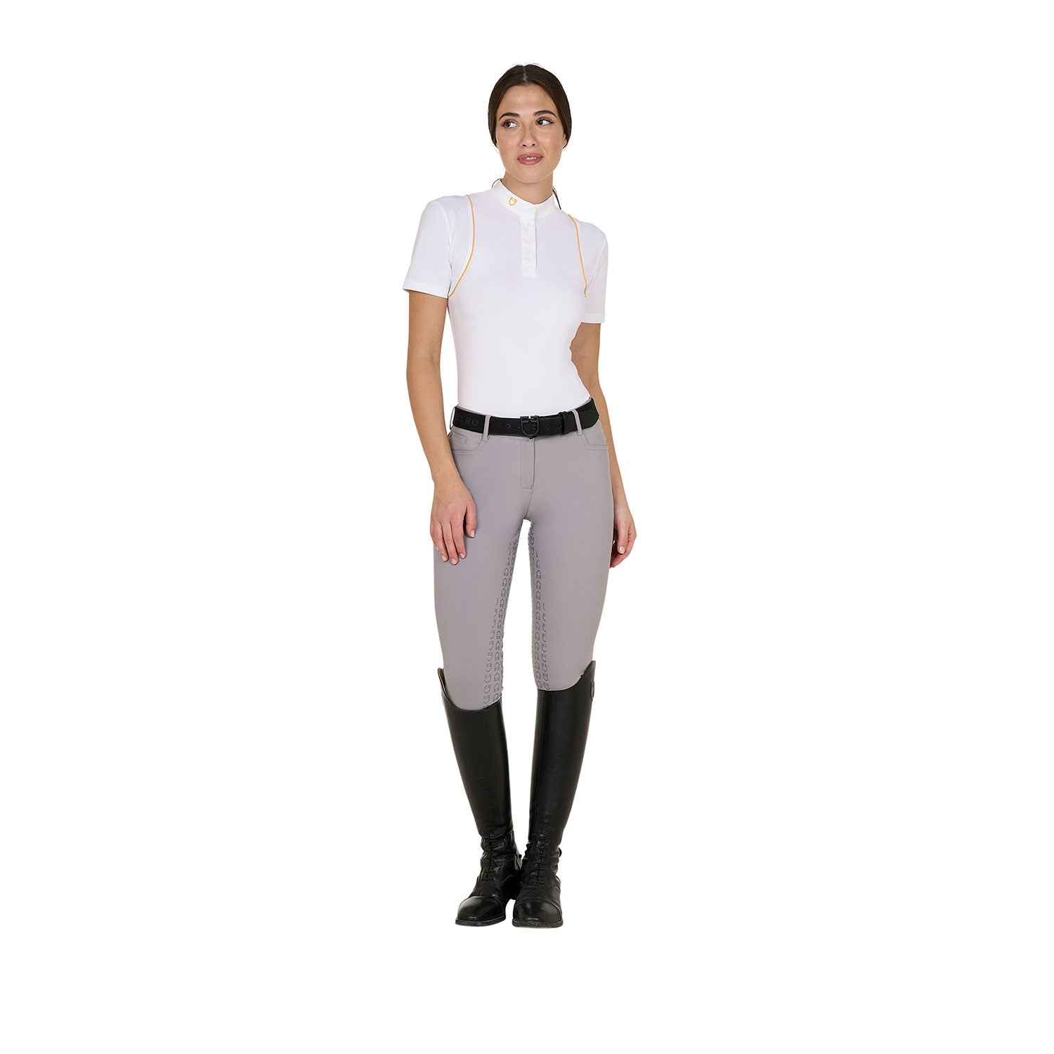 Equestro Pantaloni Donna Full Grip in Tessuto Tecnico