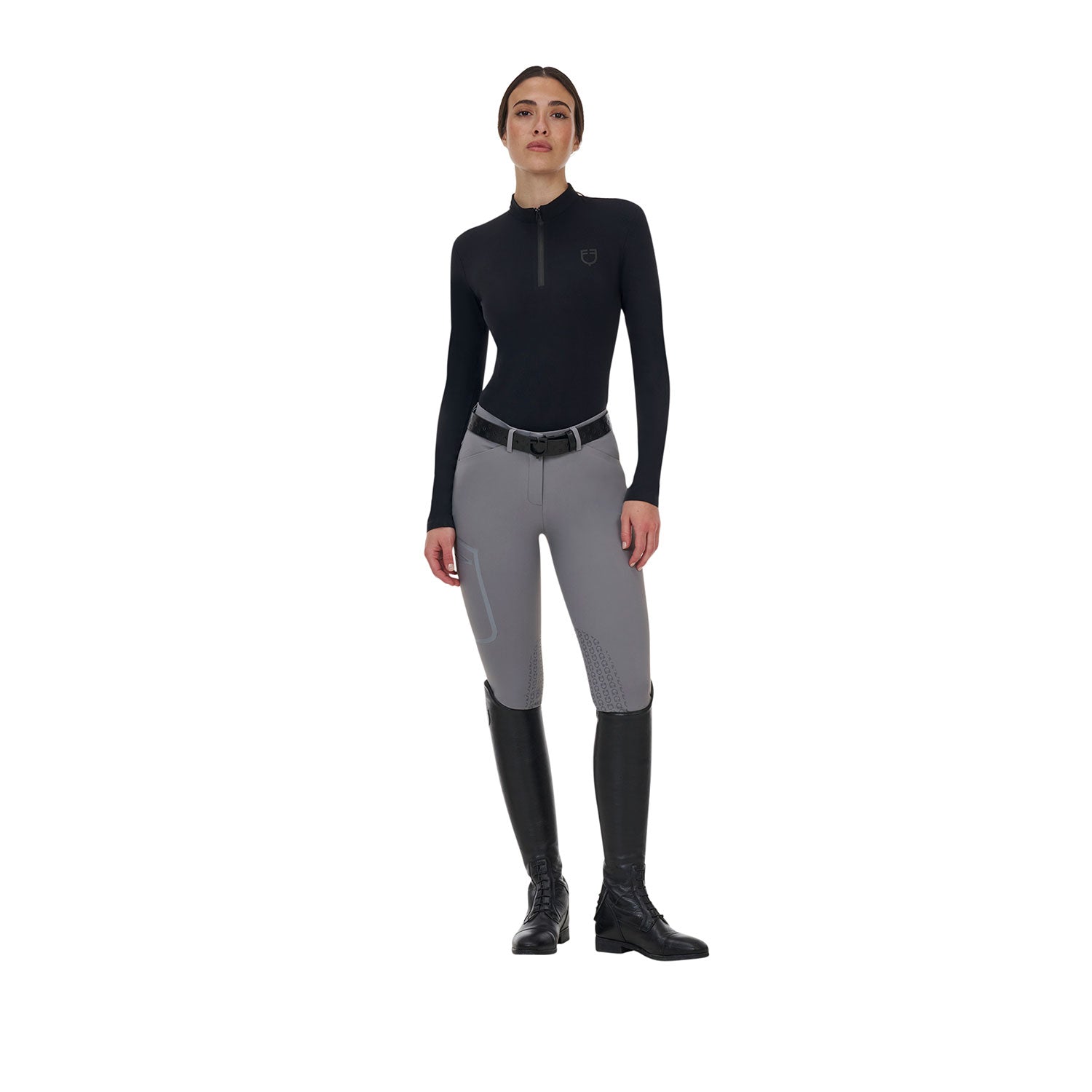 Equestro Pantalone Slim Fit Donna Ridertechnology Cuciture Termosaldate