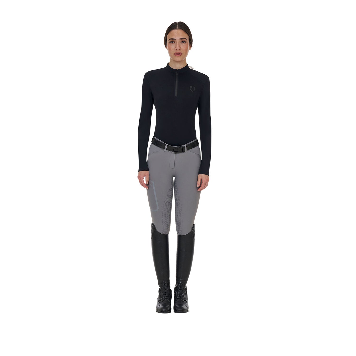 Equestro Pantalone Slim Fit Donna Ridertechnology Full Grip
