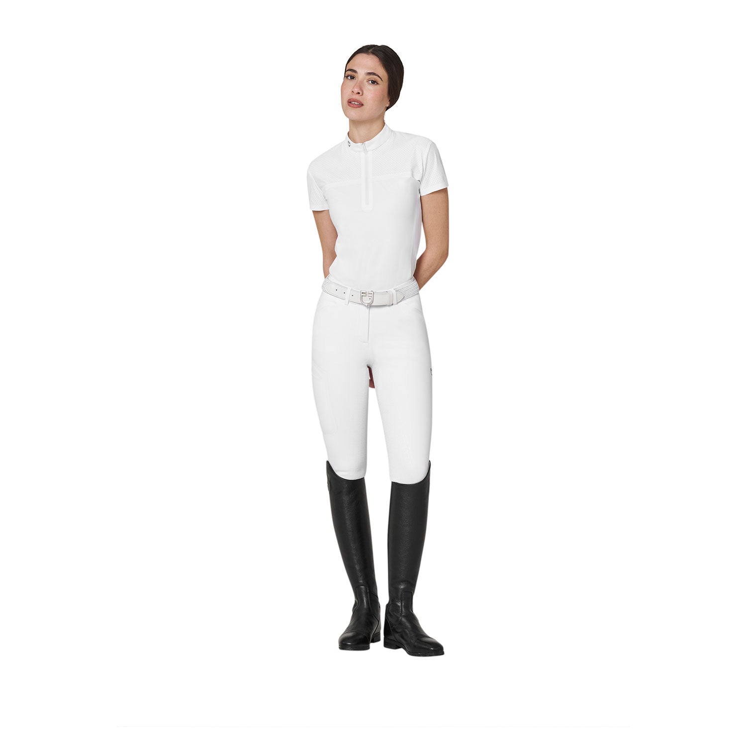 Equestro Pantalone Slim Fit Donna Ridertechnology Full Grip