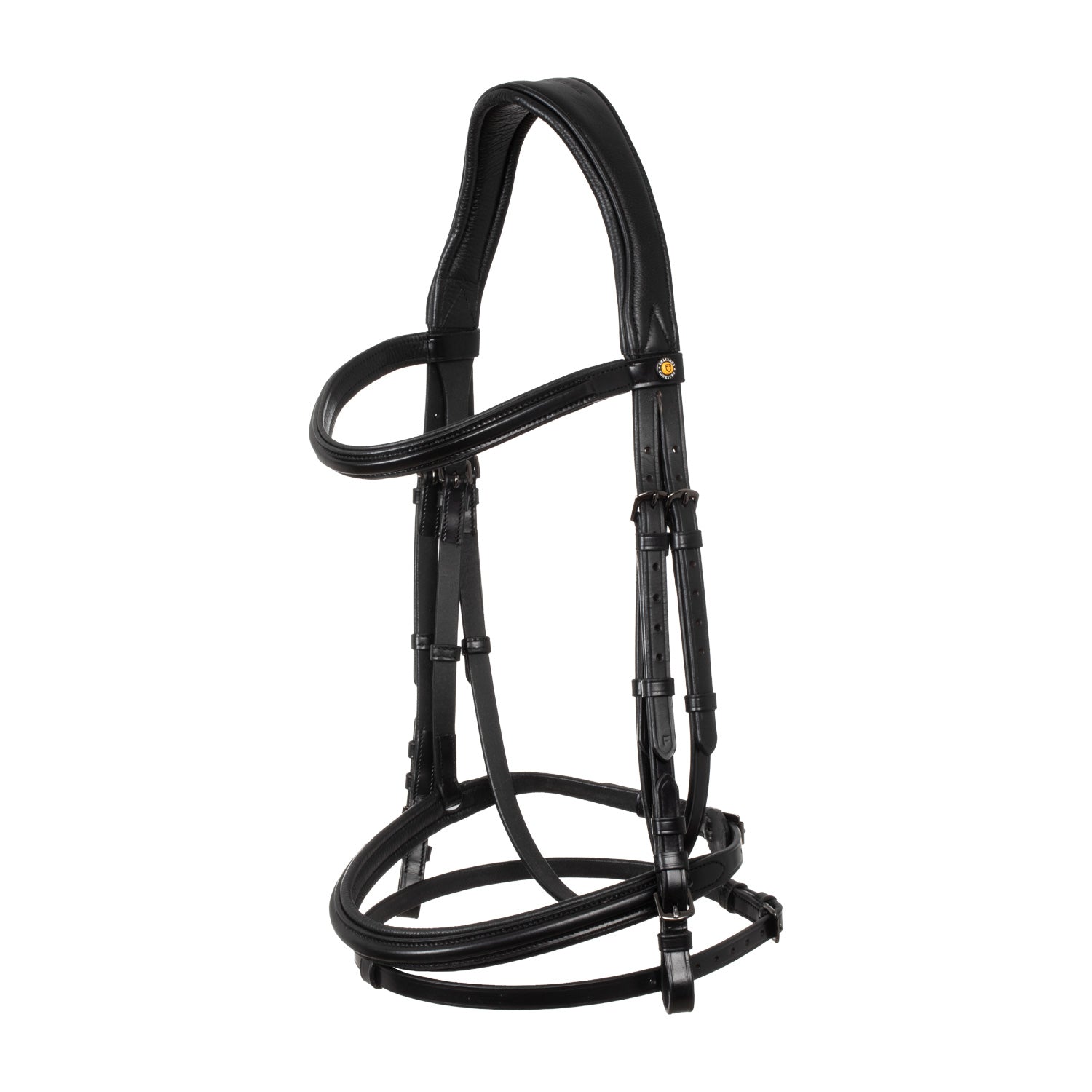 Equestro Briglia Nera Anatomica in Pelle