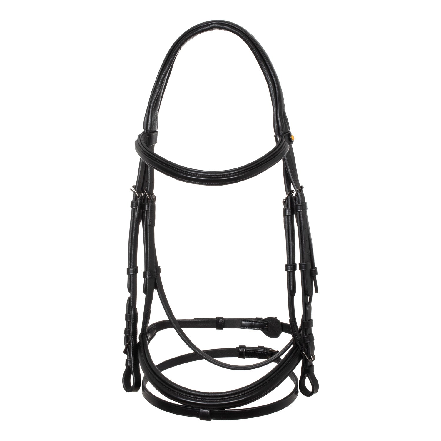 Equestro Briglia Nera Anatomica in Pelle
