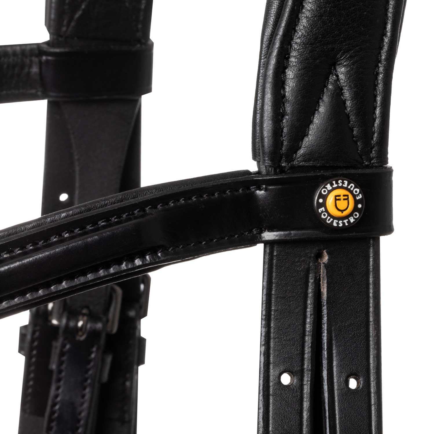 Equestro Briglia Nera Anatomica in Pelle