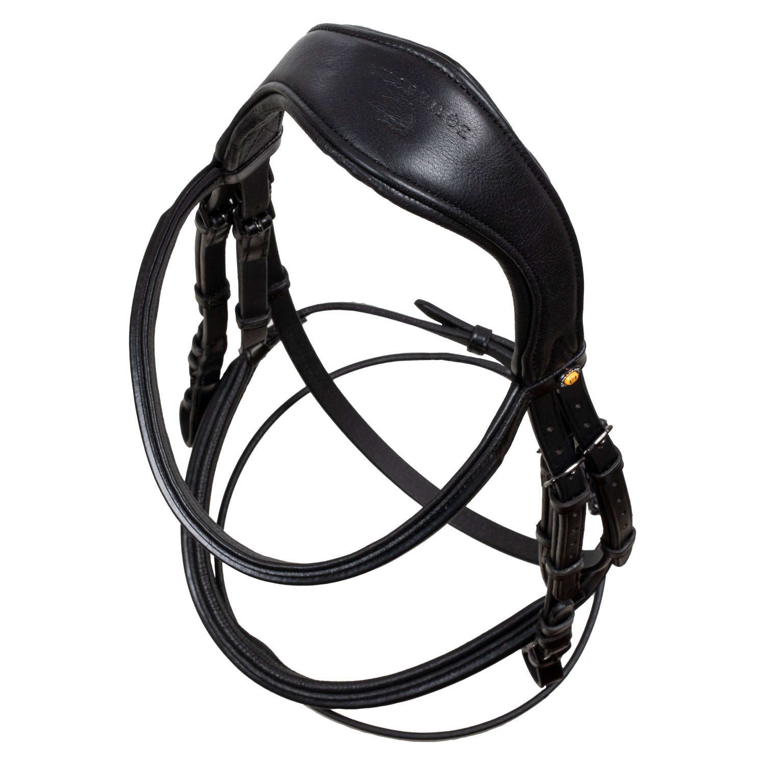 Equestro Briglia Nera Anatomica in Pelle