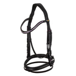 Equestro Briglia Nera Anatomica in Pelle