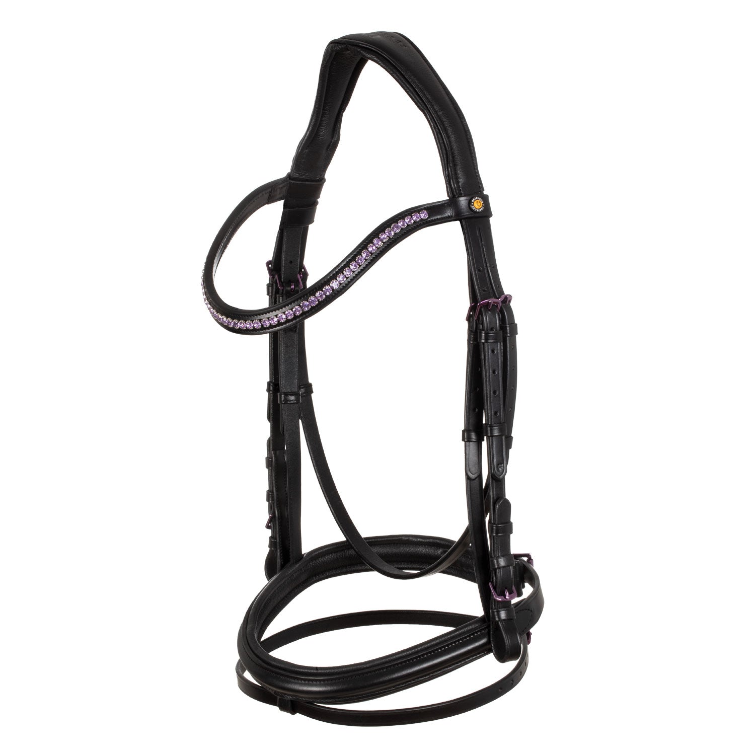 Equestro Briglia Nera Anatomica in Pelle
