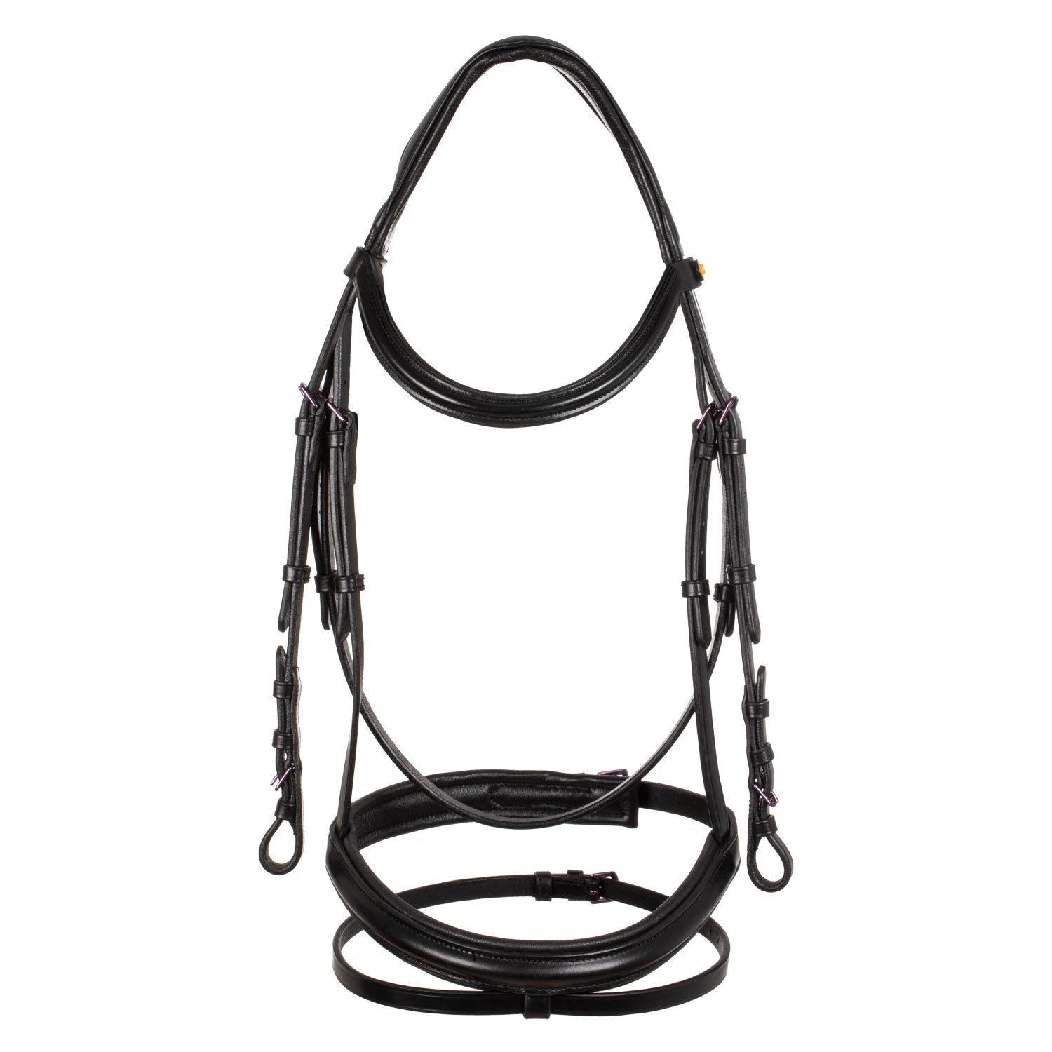 Equestro Briglia Nera Anatomica in Pelle