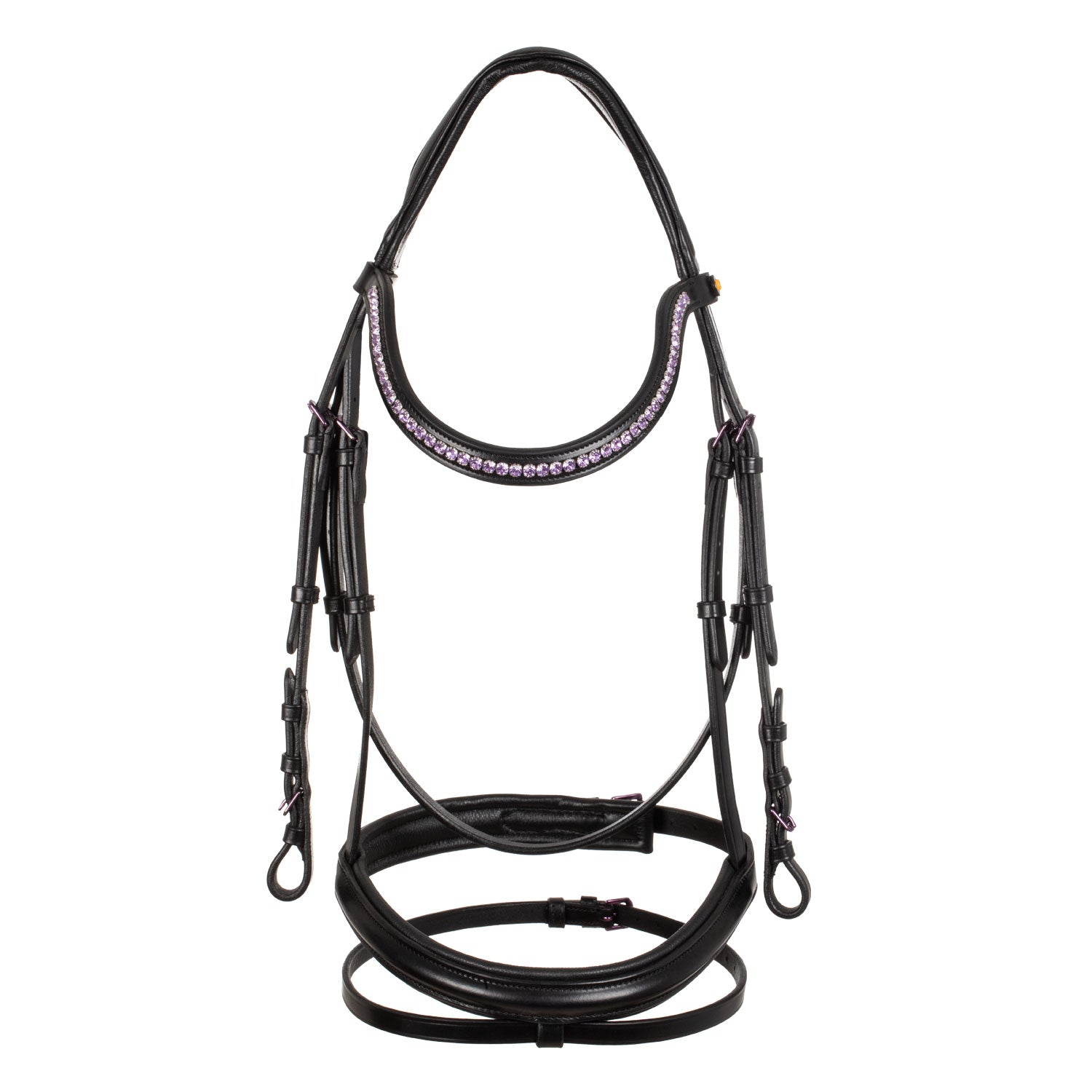 Equestro Briglia Nera Anatomica in Pelle