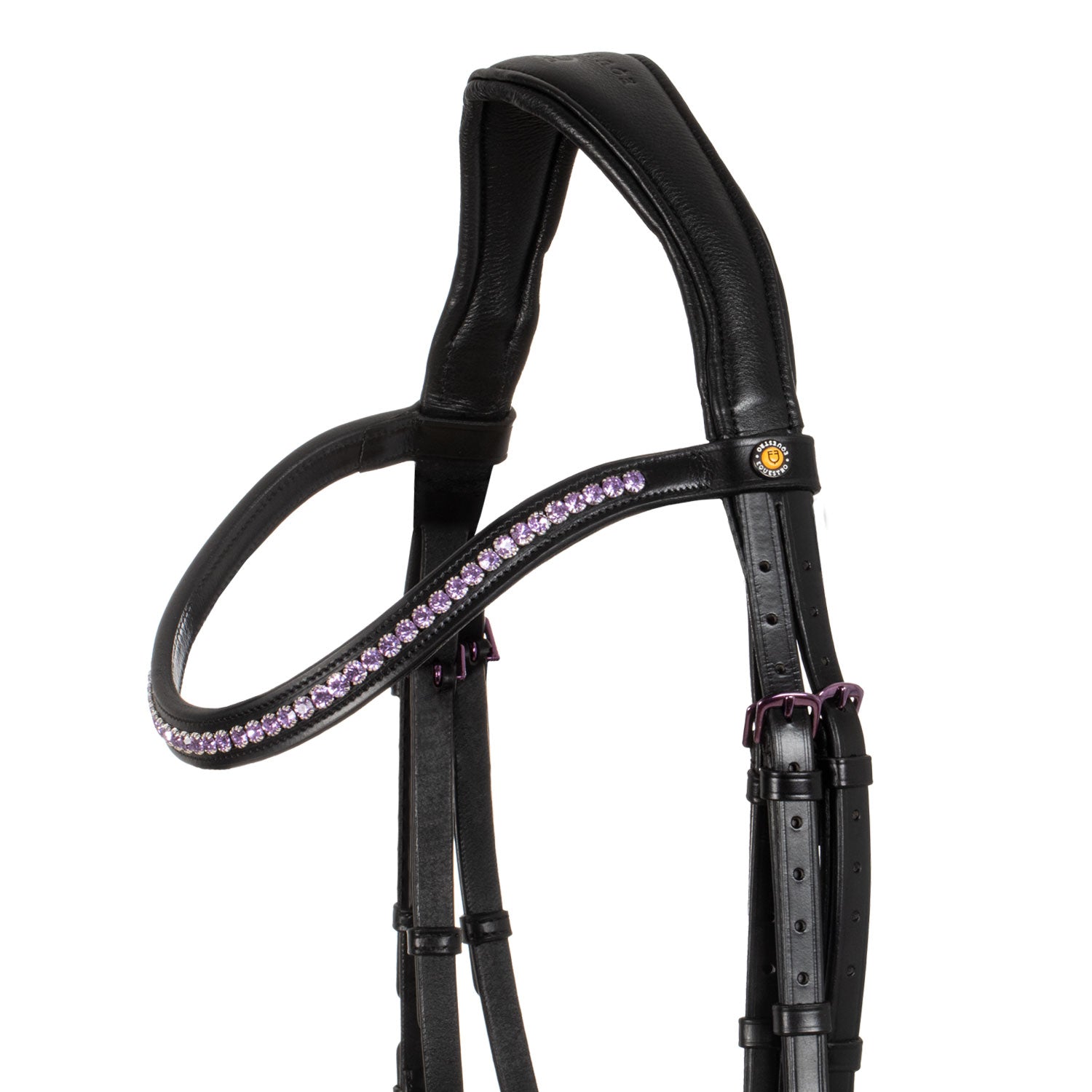 Equestro Briglia Nera Anatomica in Pelle