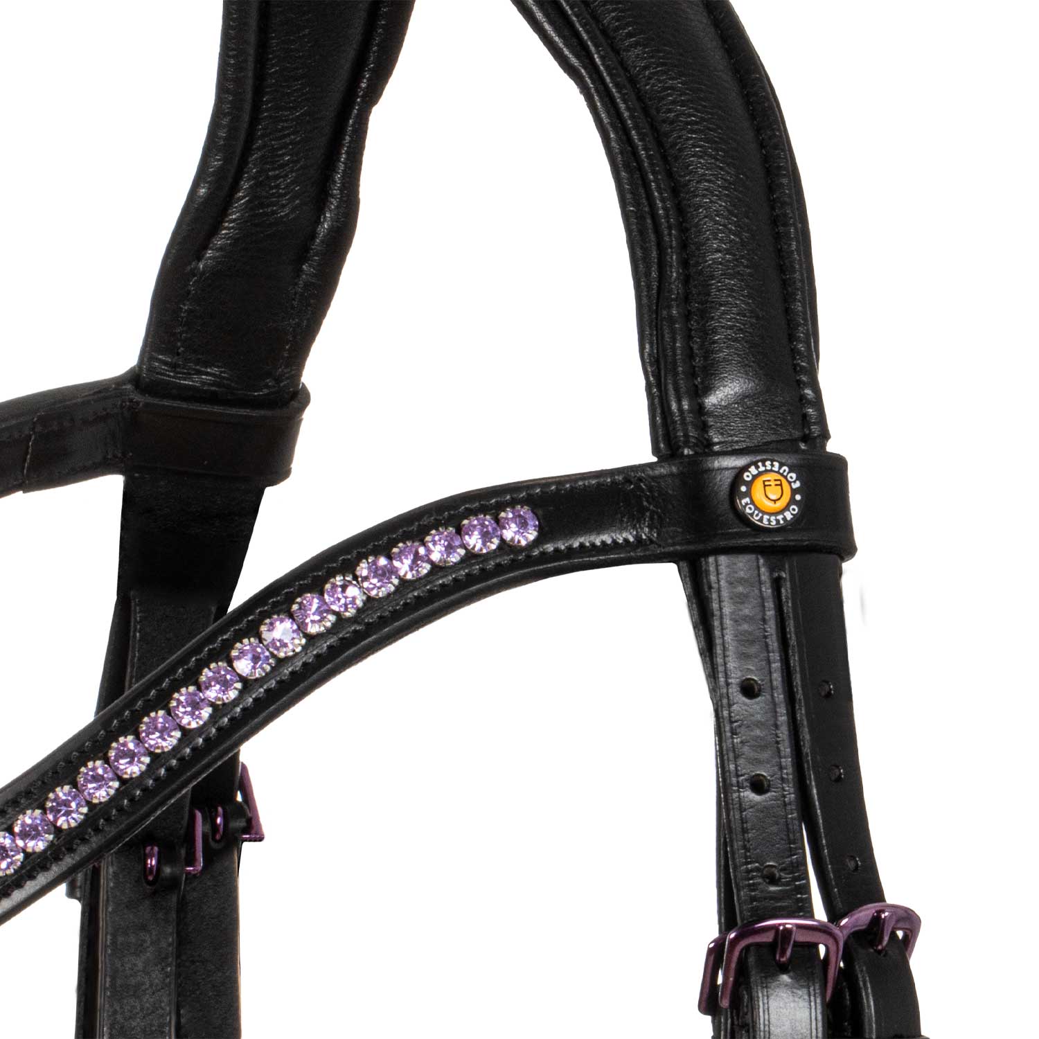 Equestro Briglia Nera Anatomica in Pelle