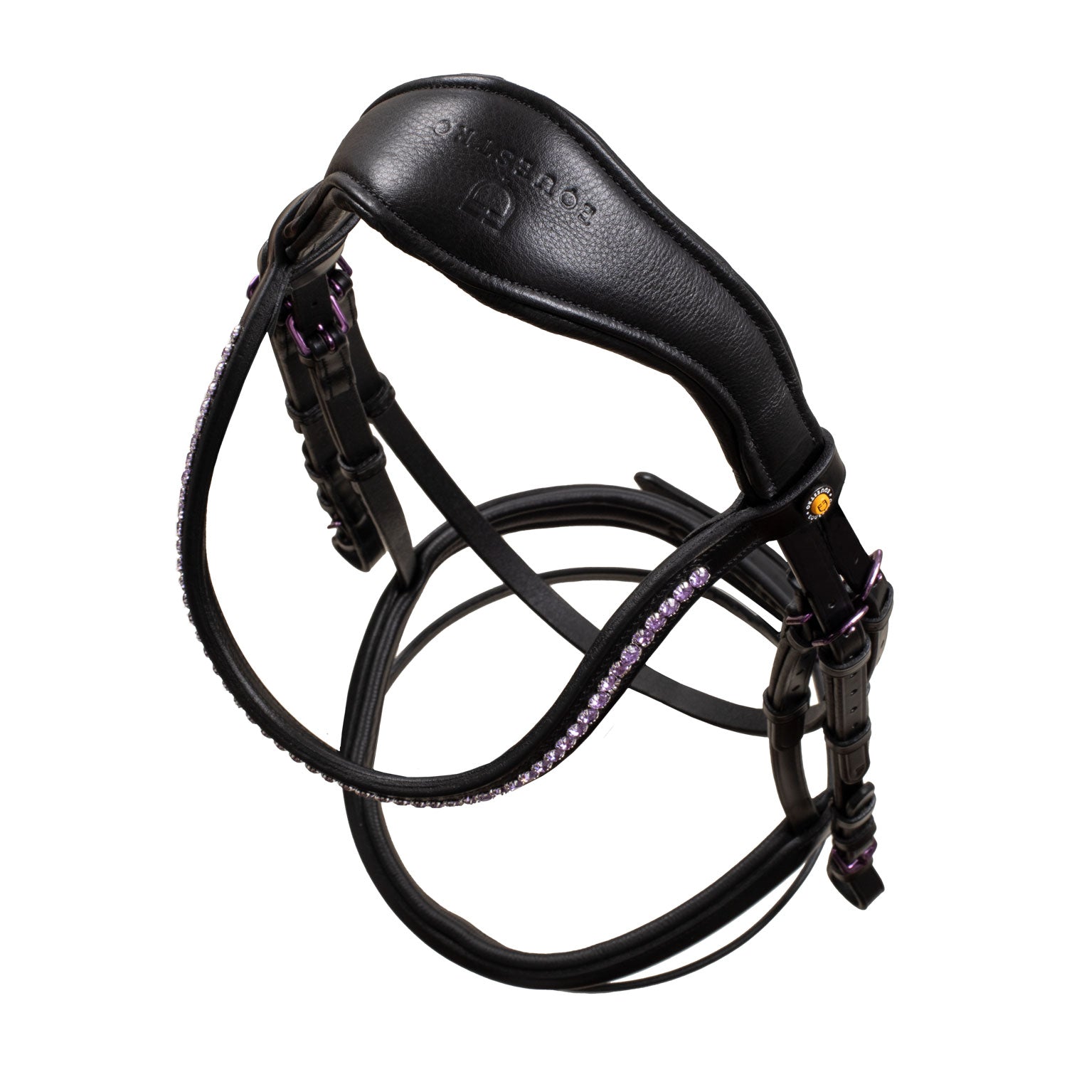 Equestro Briglia Nera Anatomica in Pelle