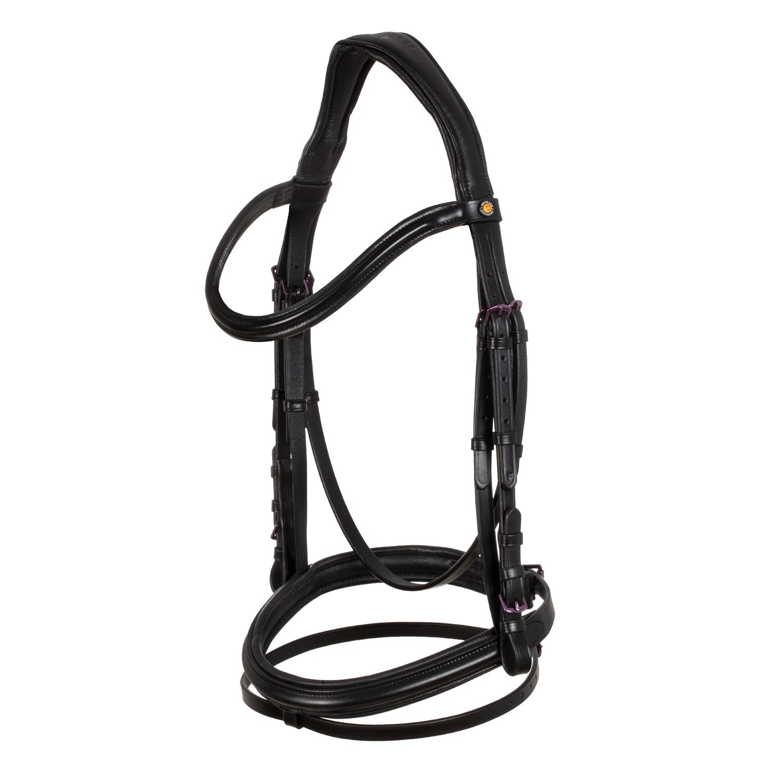 Equestro Briglia Nera Anatomica in Pelle