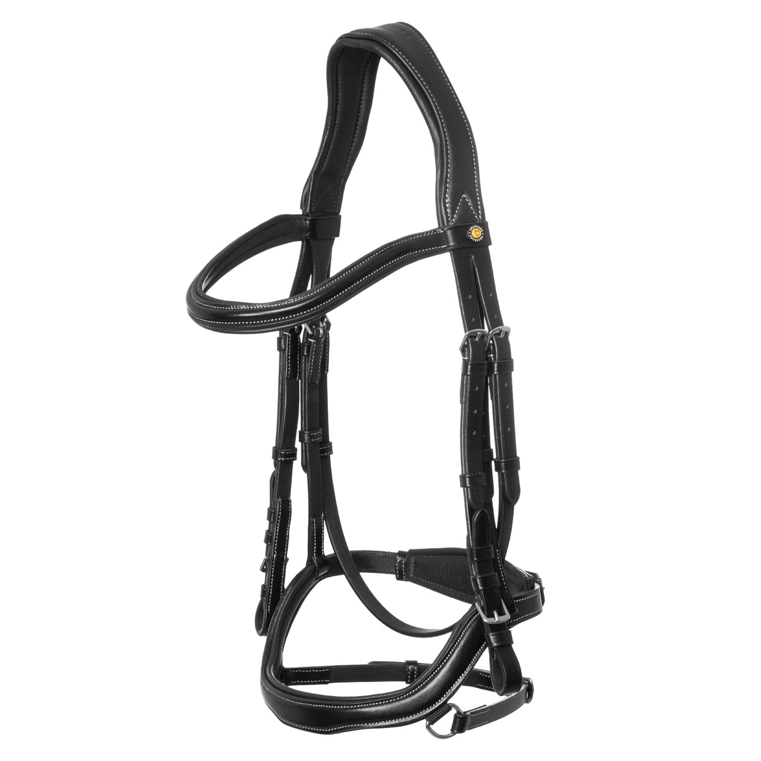 Testiera Equestro anatomica Micklem con cuciture a contrasto