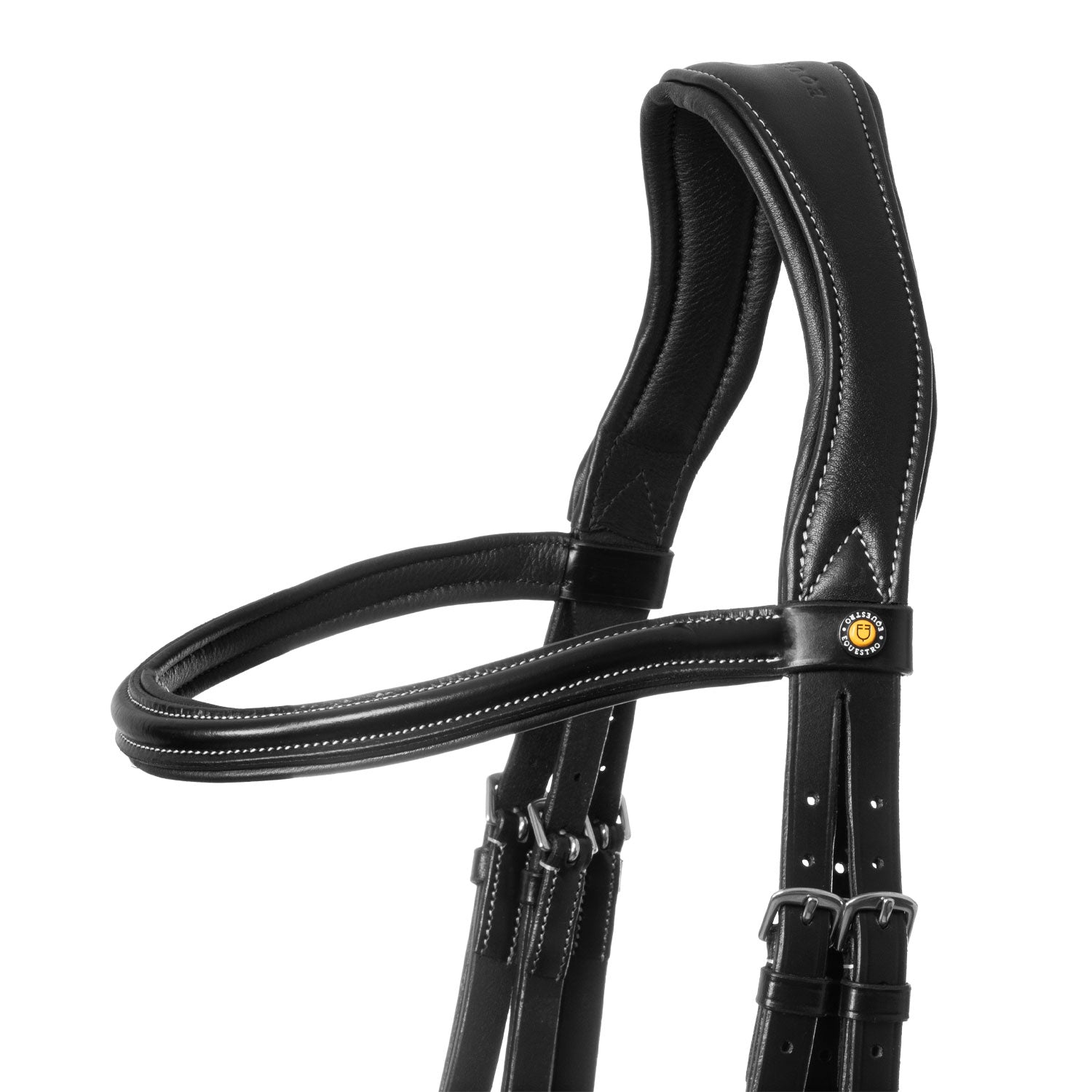 Equestro Testiera Anatomica con Cuciture a Contrasto