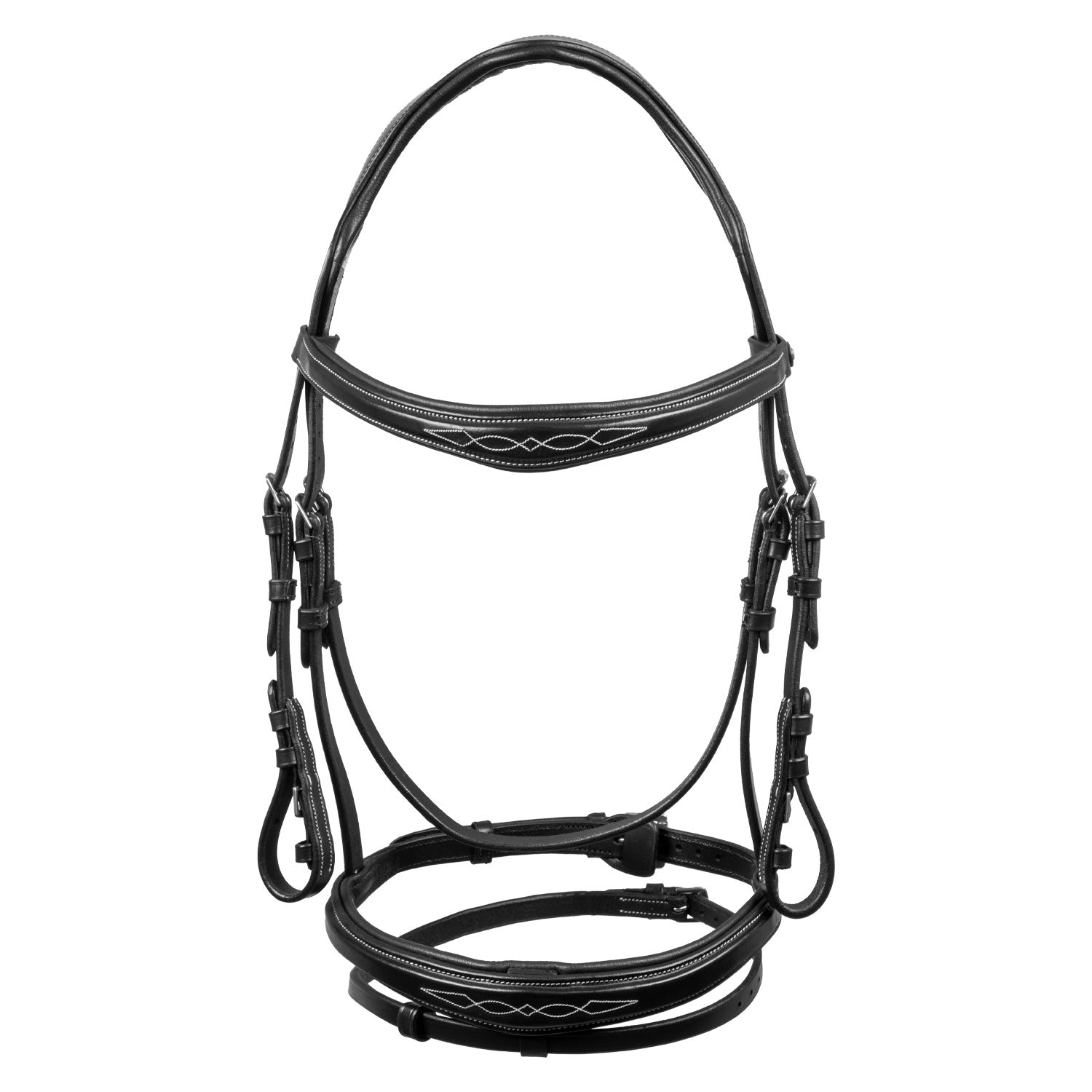 Equestro Testiera in Morbida Pelle Cucita