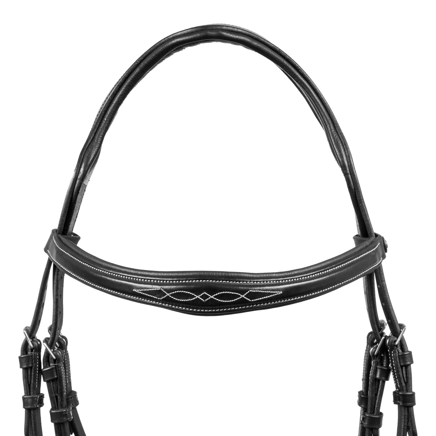 Equestro Testiera in Morbida Pelle Cucita