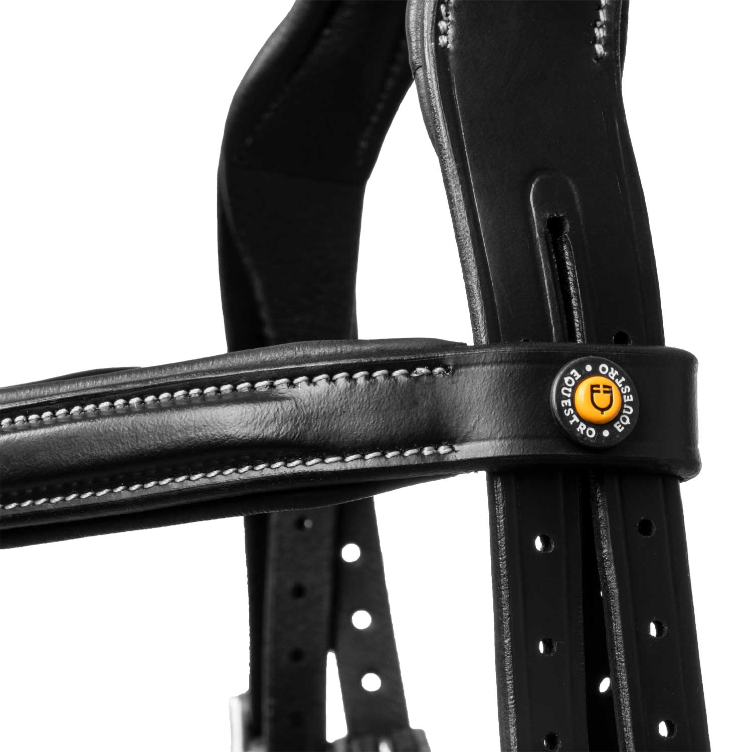 Equestro Testiera in Morbida Pelle Cucita