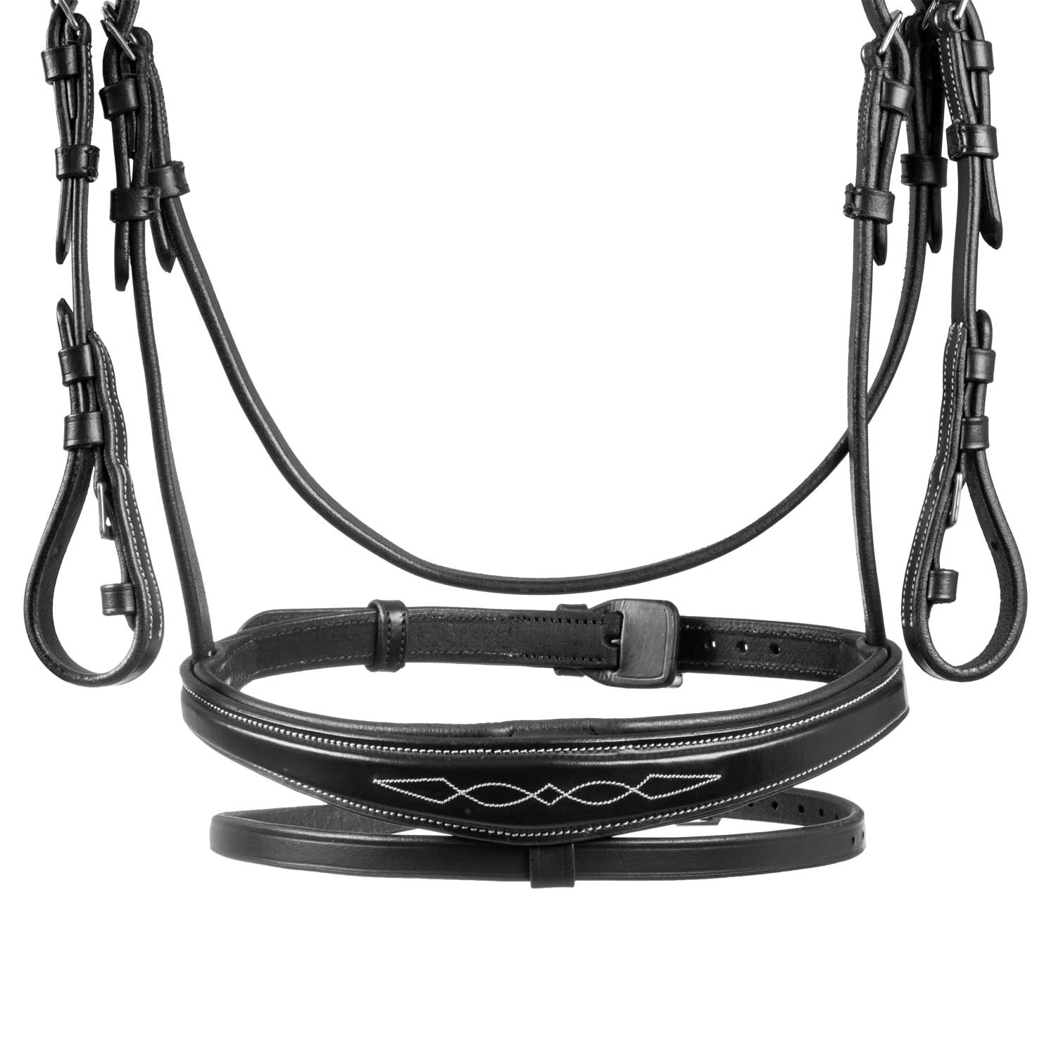 Equestro Testiera in Morbida Pelle Cucita