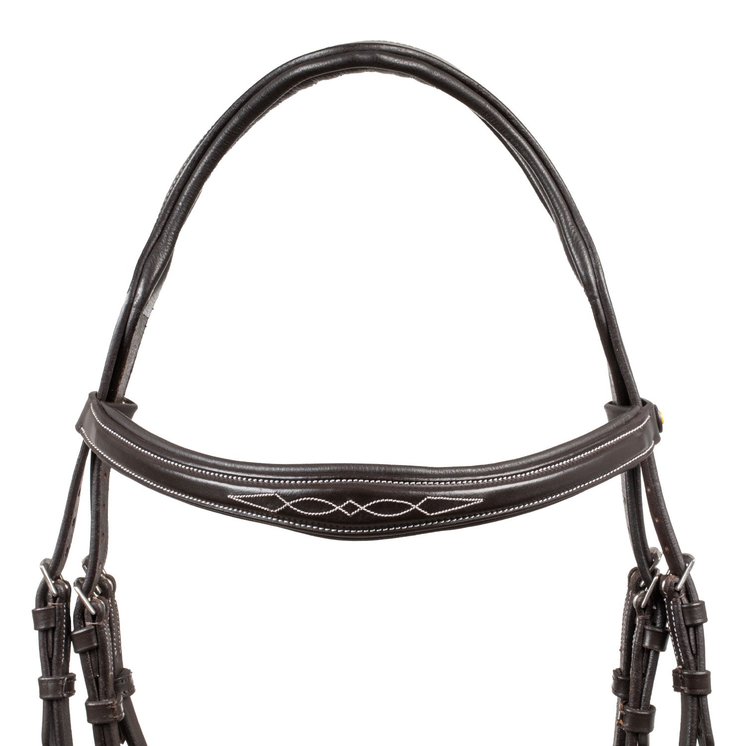 Equestro Testiera in Morbida Pelle Cucita