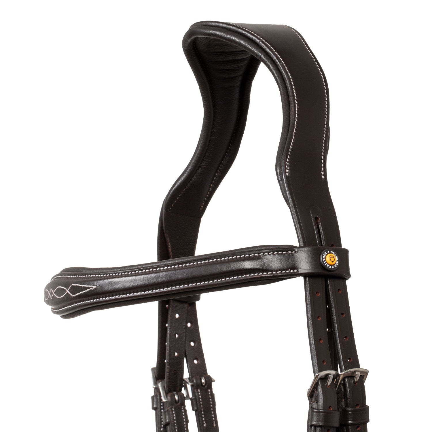 Equestro Testiera in Morbida Pelle Cucita