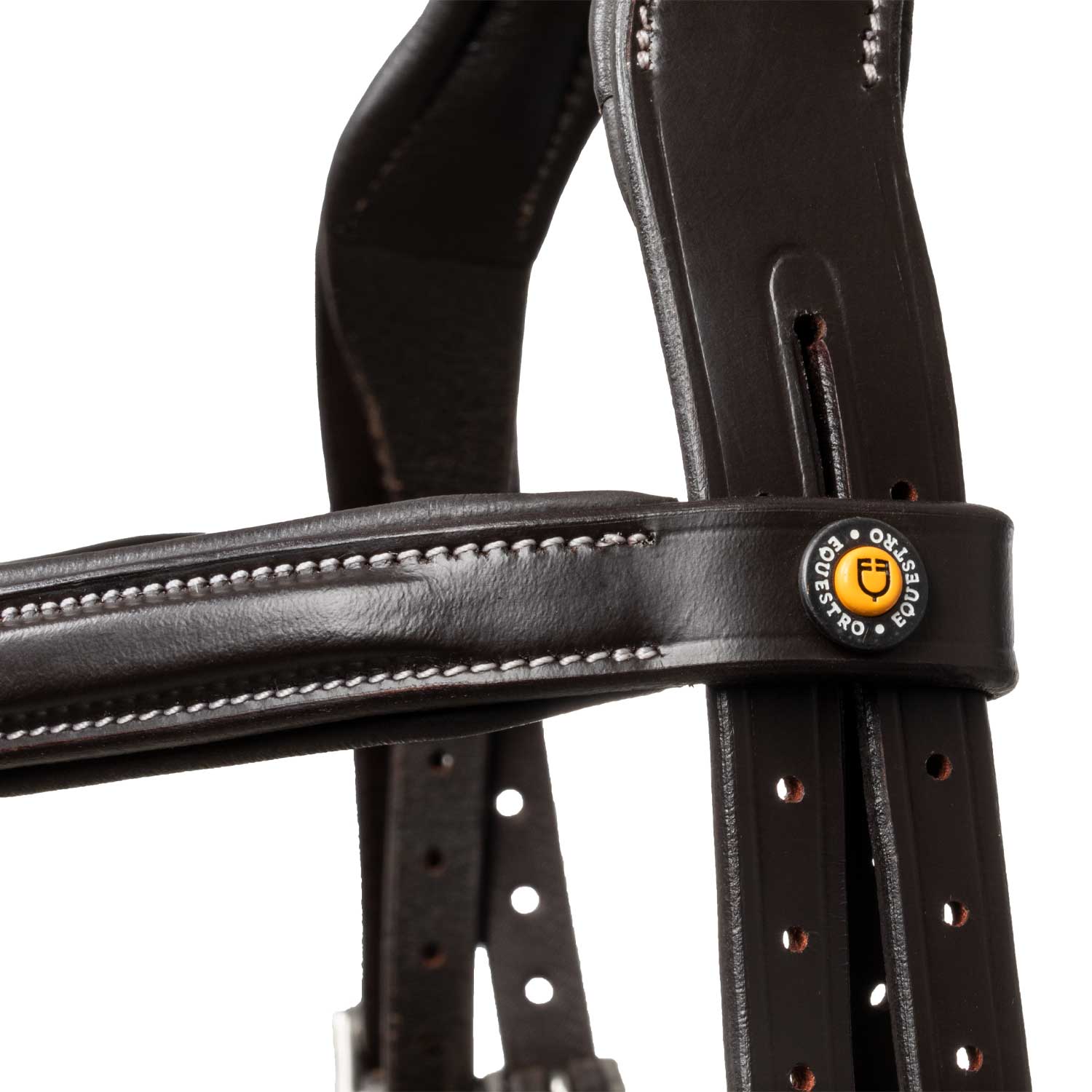 Equestro Testiera in Morbida Pelle Cucita