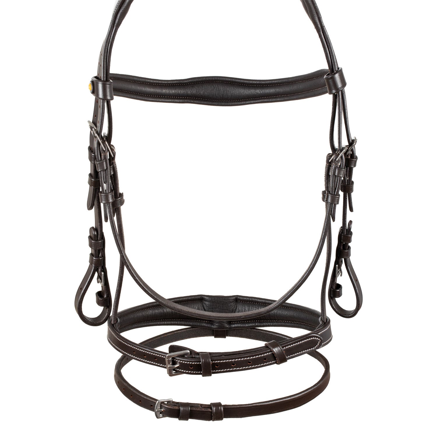 Equestro Testiera in Morbida Pelle Cucita