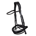 Equestro Testiera Dressage Anatomica in Pelle con Strass