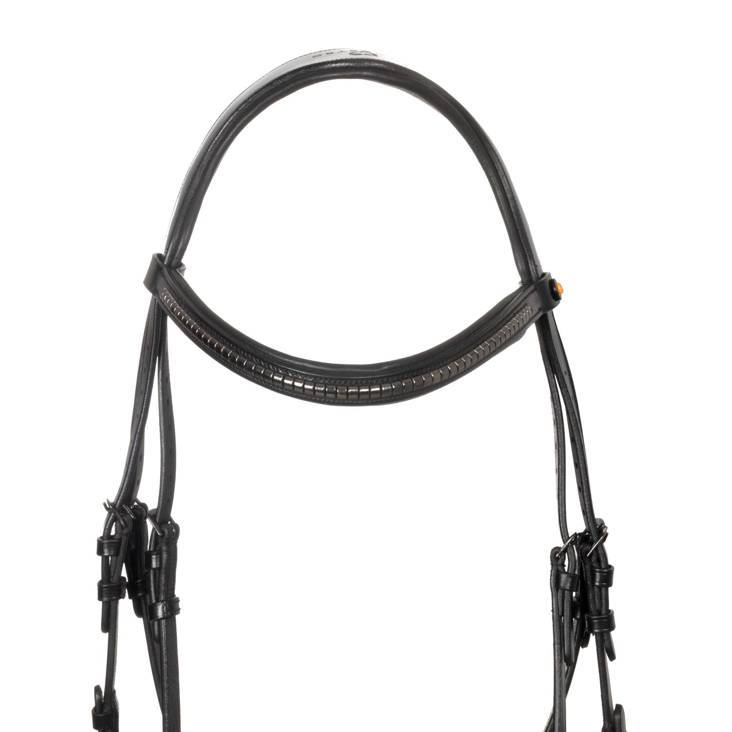 Equestro Testiera in Pelle con Clincher nero