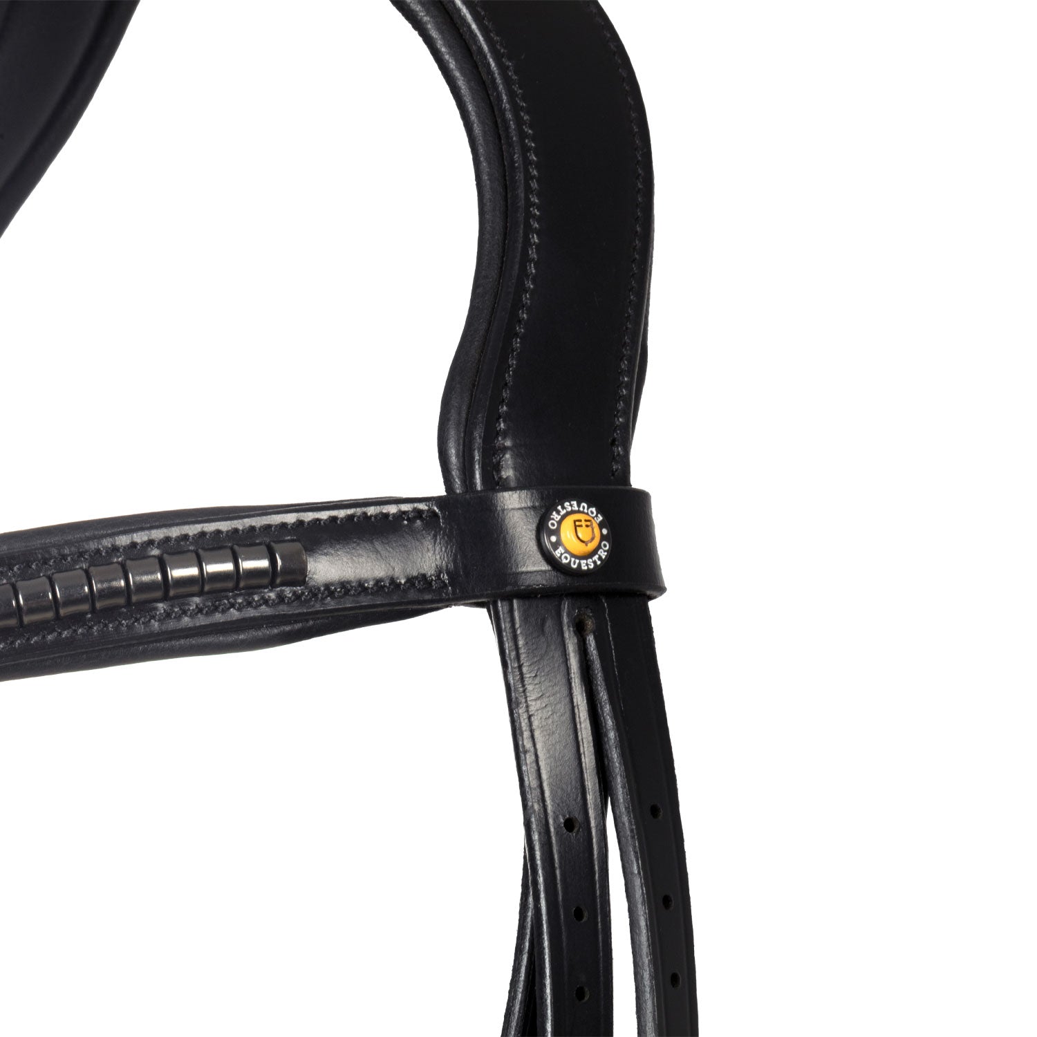 Equestro Testiera in Pelle con Clincher nero
