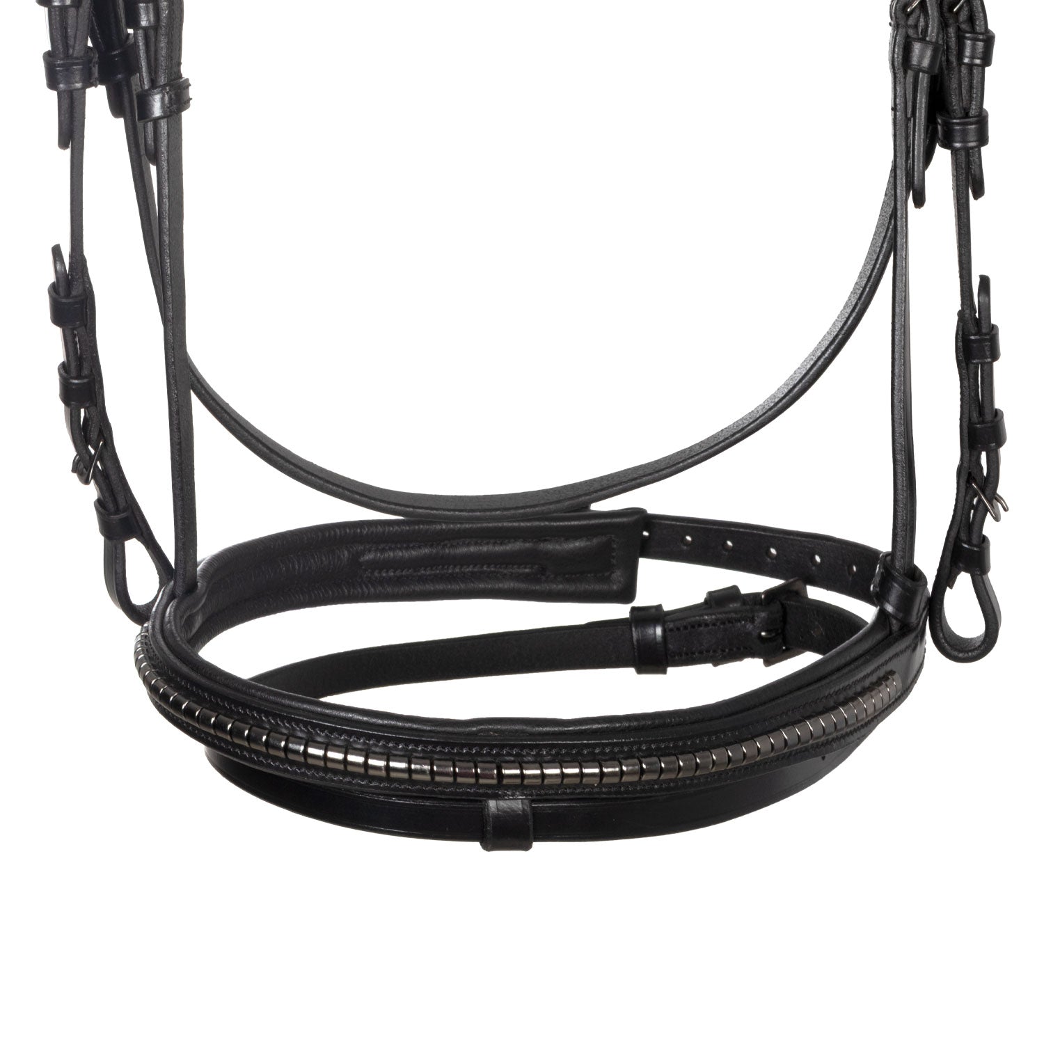 Equestro Testiera in Pelle con Clincher nero
