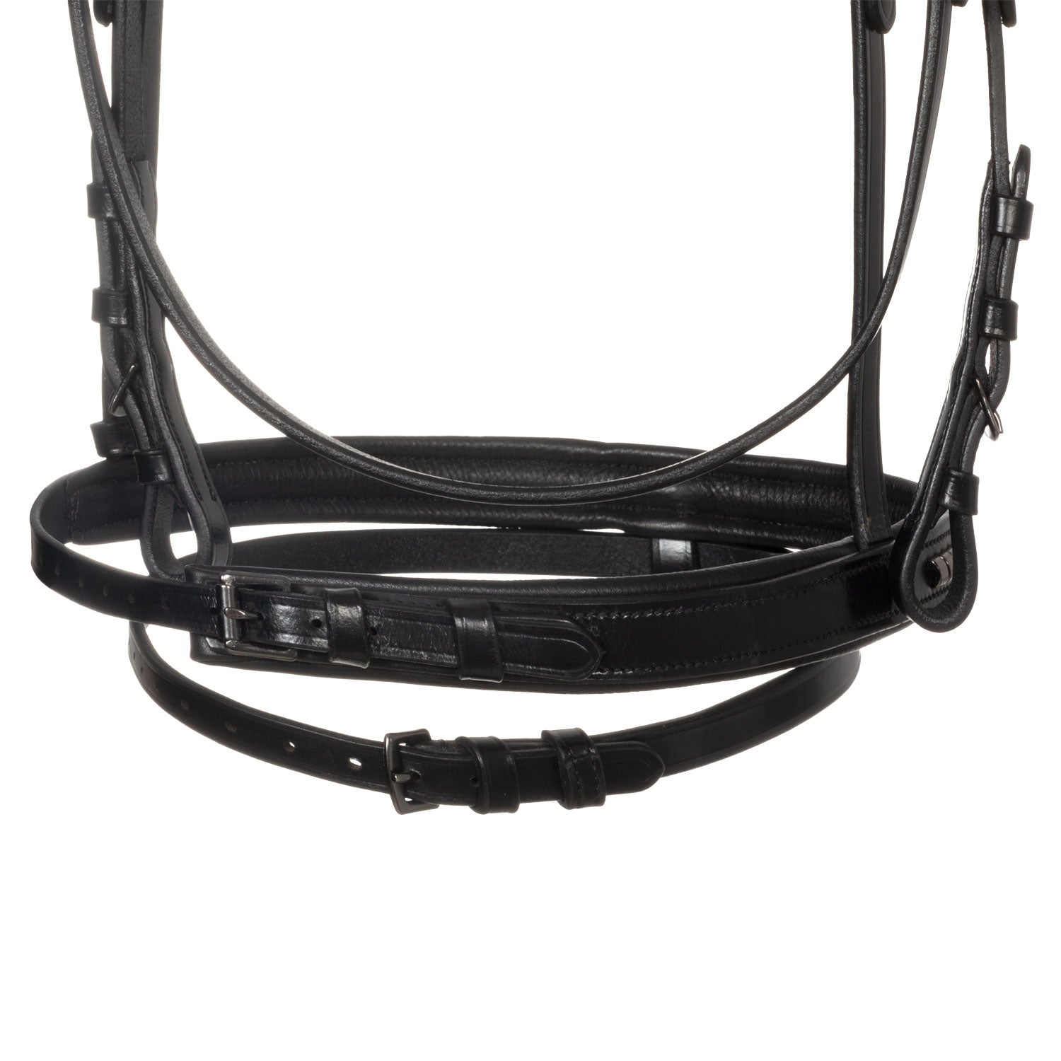 Equestro Testiera in Pelle con Clincher nero