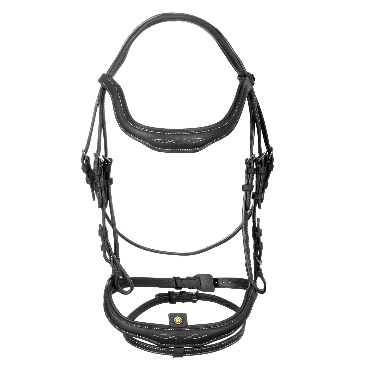Equestro Testiera in Morbida Pelle Cucita