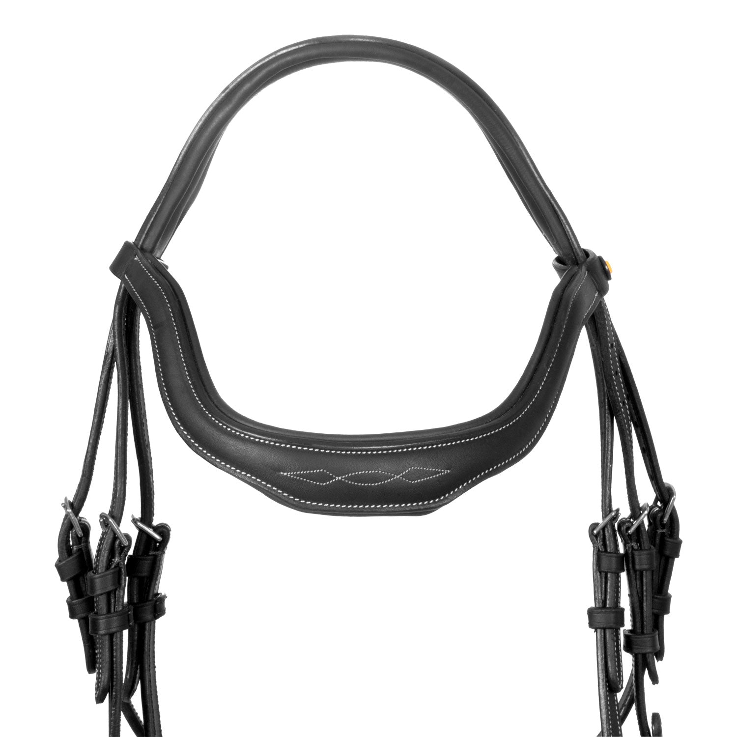 Equestro Testiera in Morbida Pelle Cucita