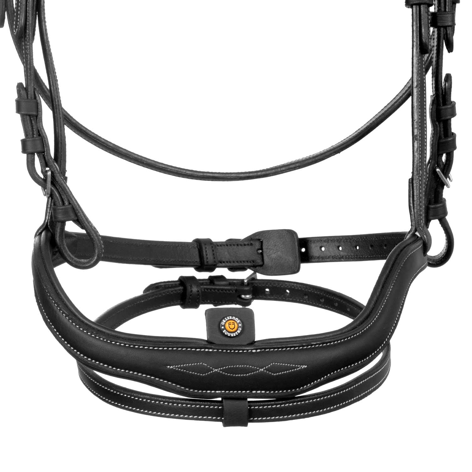 Equestro Testiera in Morbida Pelle Cucita