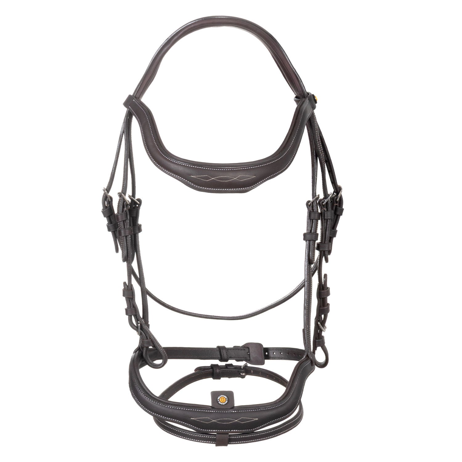 Equestro Testiera in Morbida Pelle Cucita