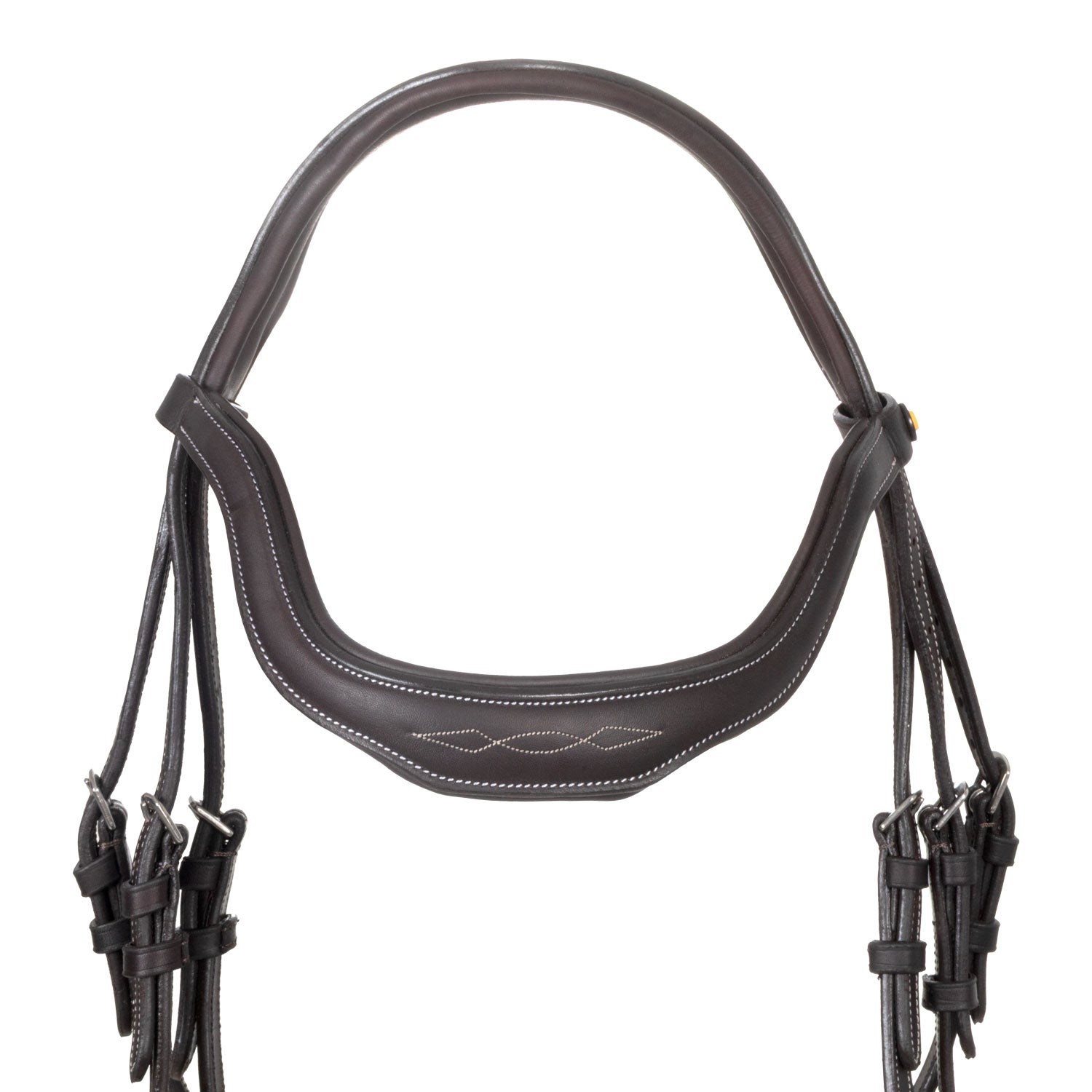 Equestro Testiera in Morbida Pelle Cucita