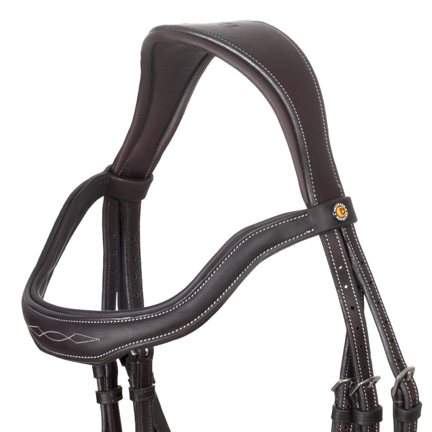 Equestro Testiera in Morbida Pelle Cucita